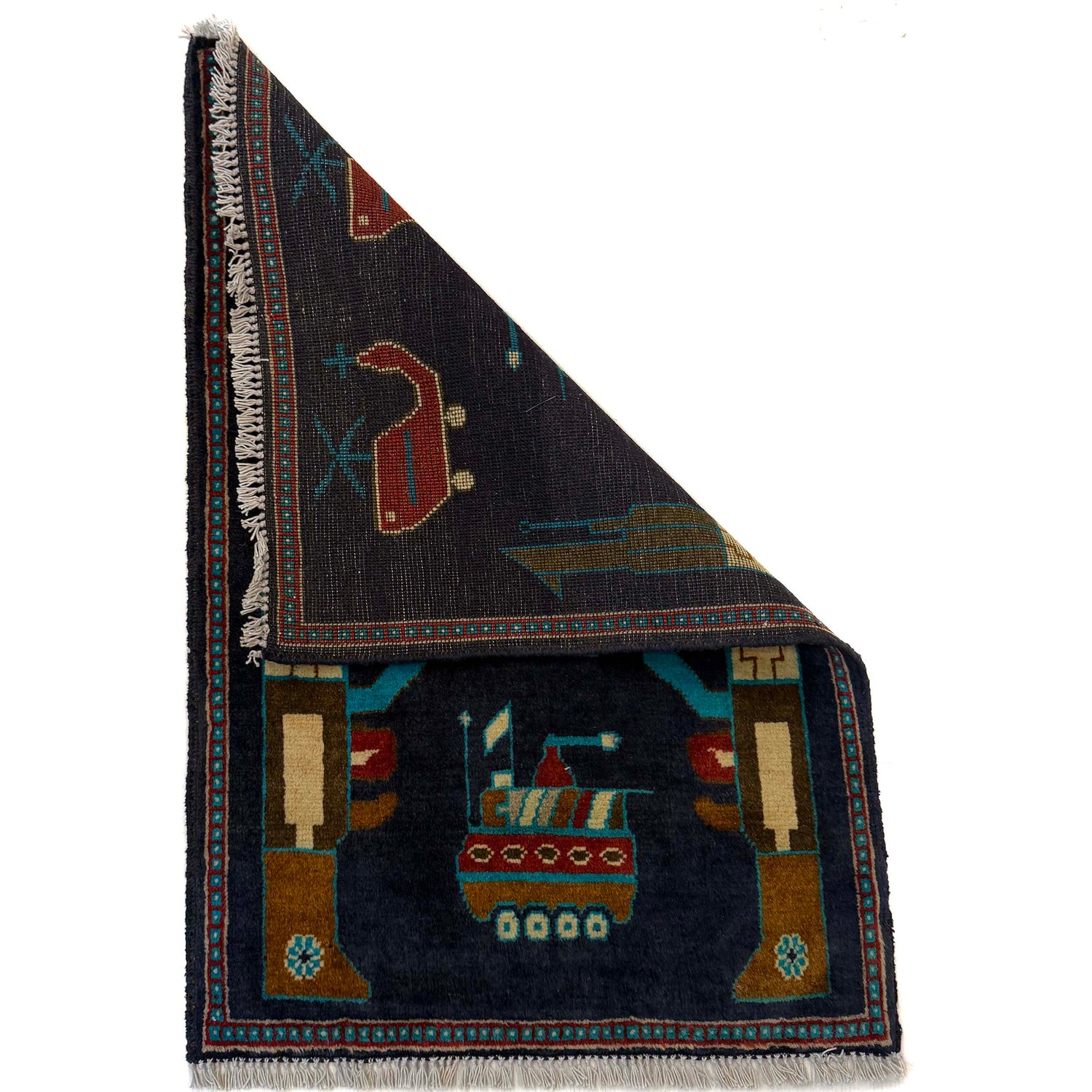 Hand Knotted War Rug 2' 0" x 2' 10" (ft) - No. W36590