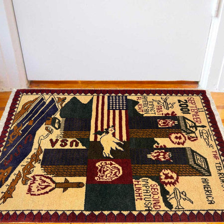 Handmade War Rug 2' 0" x 2' 11" (ft) - No. W36593