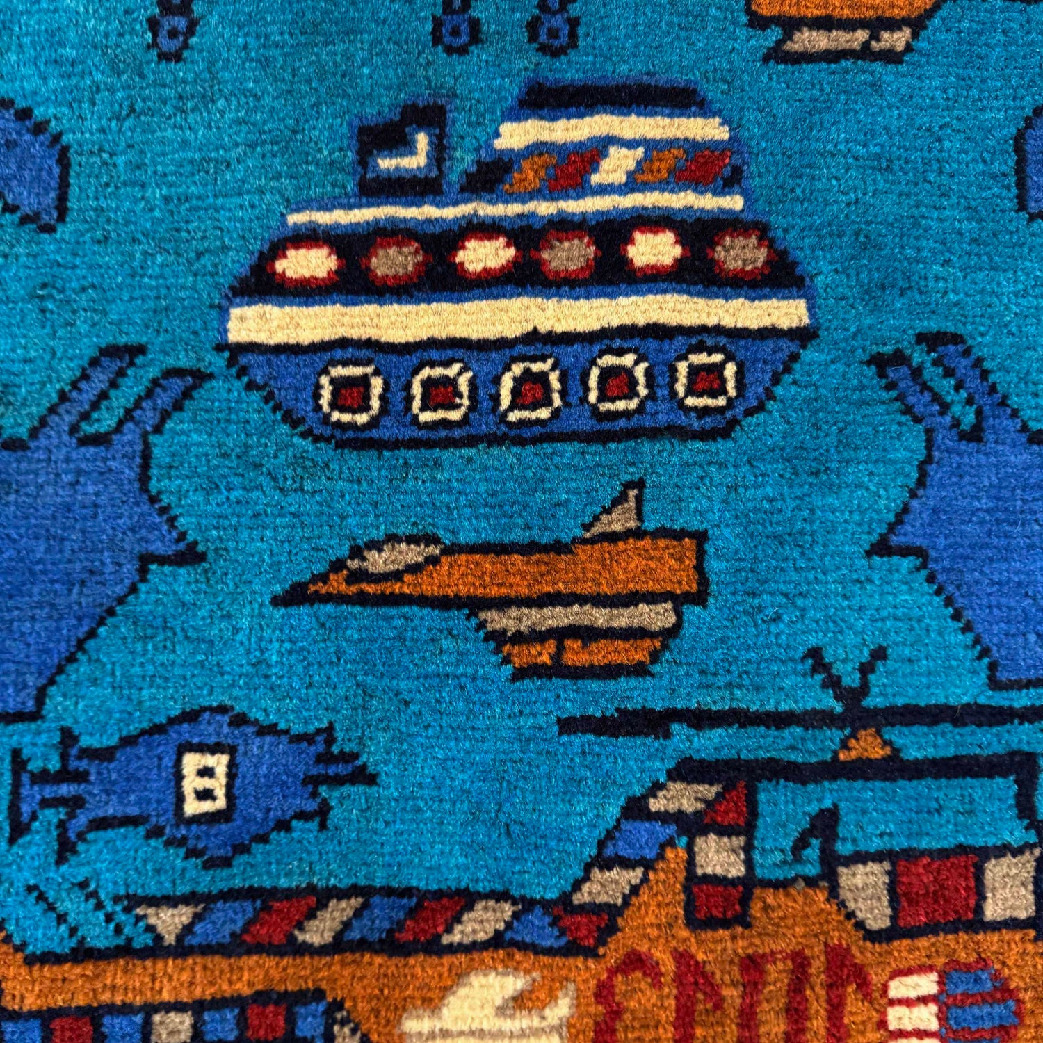 Hand Knotted War Rug 2' 7" x 3' 11" (ft) - No. W36598