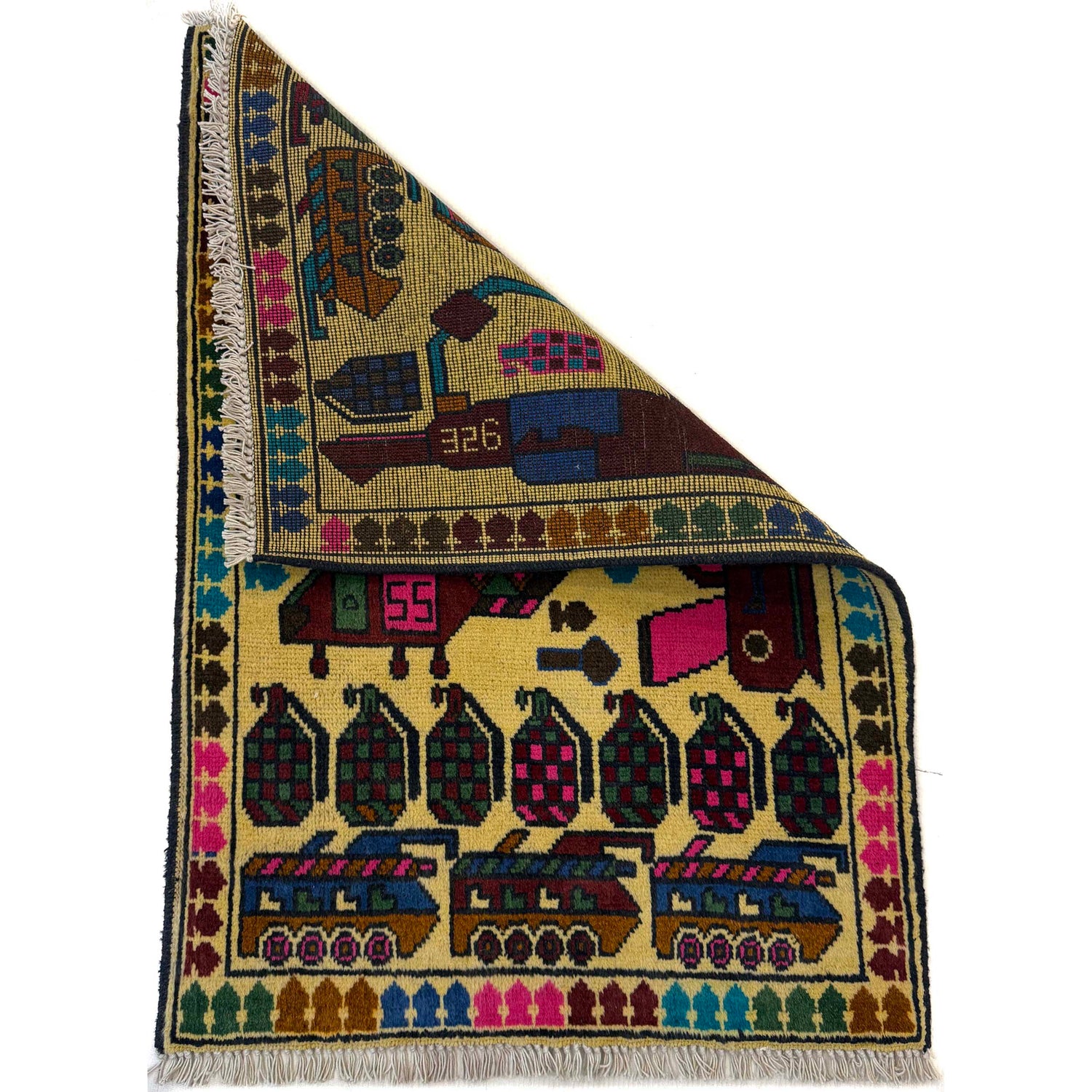 Handmade War Rug 1' 11" x 2' 11" (ft) - No. W36607