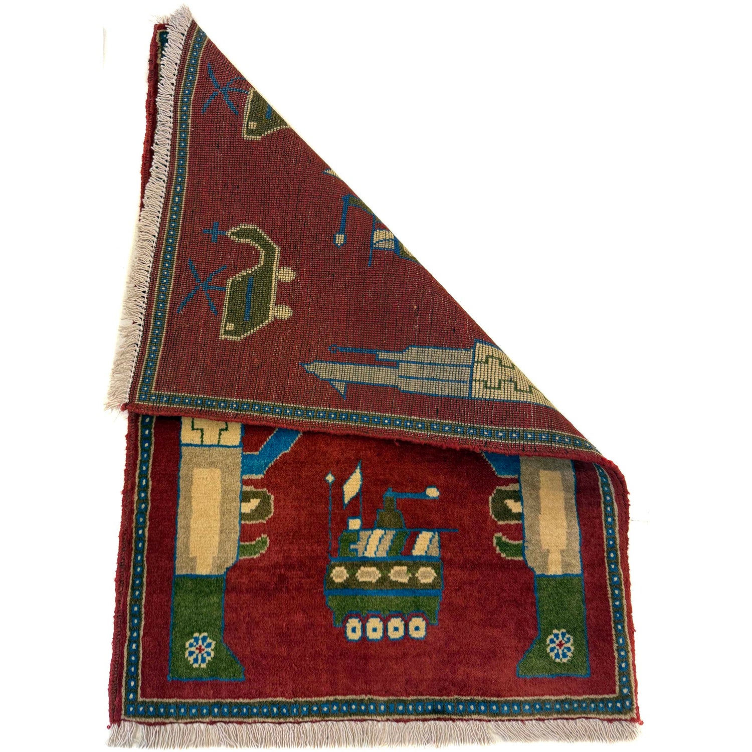 Handmade War Rug 2' 0" x 2' 11" (ft) - No. W36620