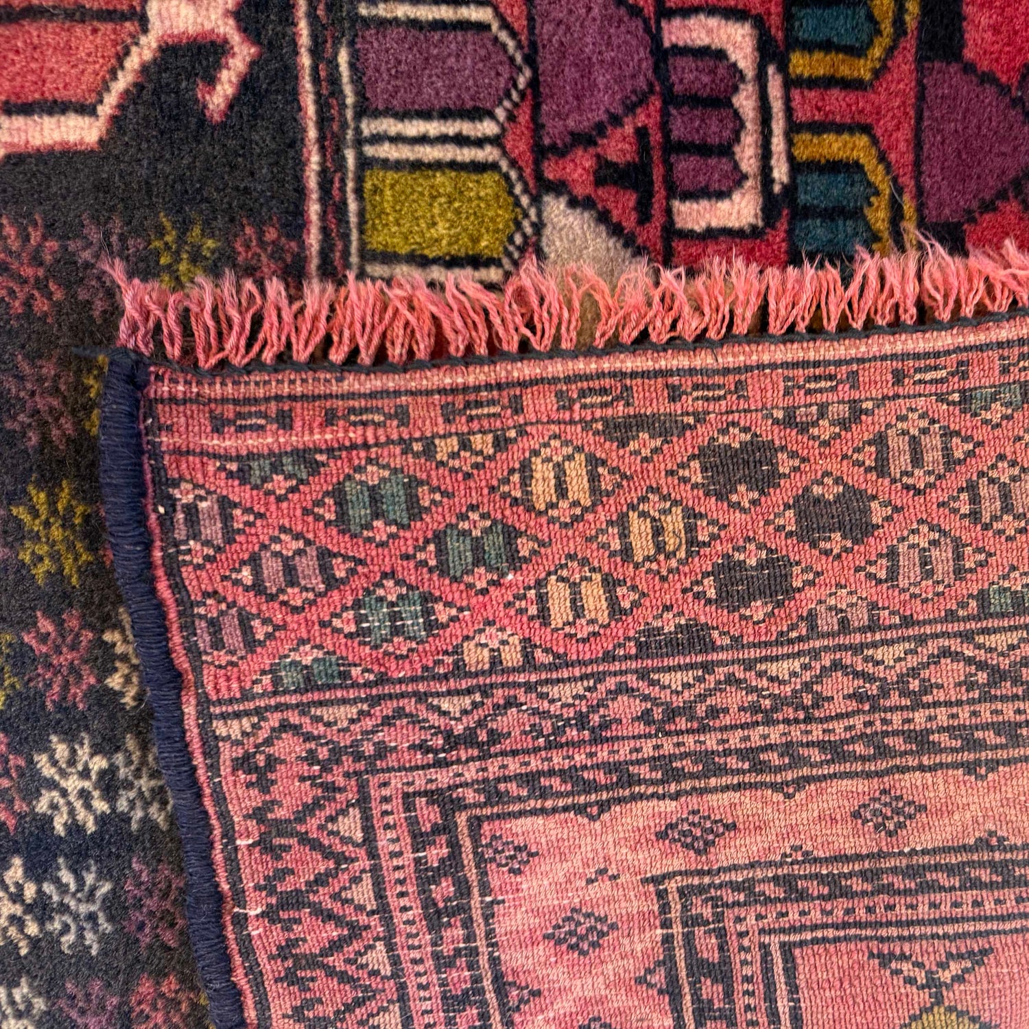 Handmade Prayer Rug 3' 3" x 3' 10" (ft) - No. W36698