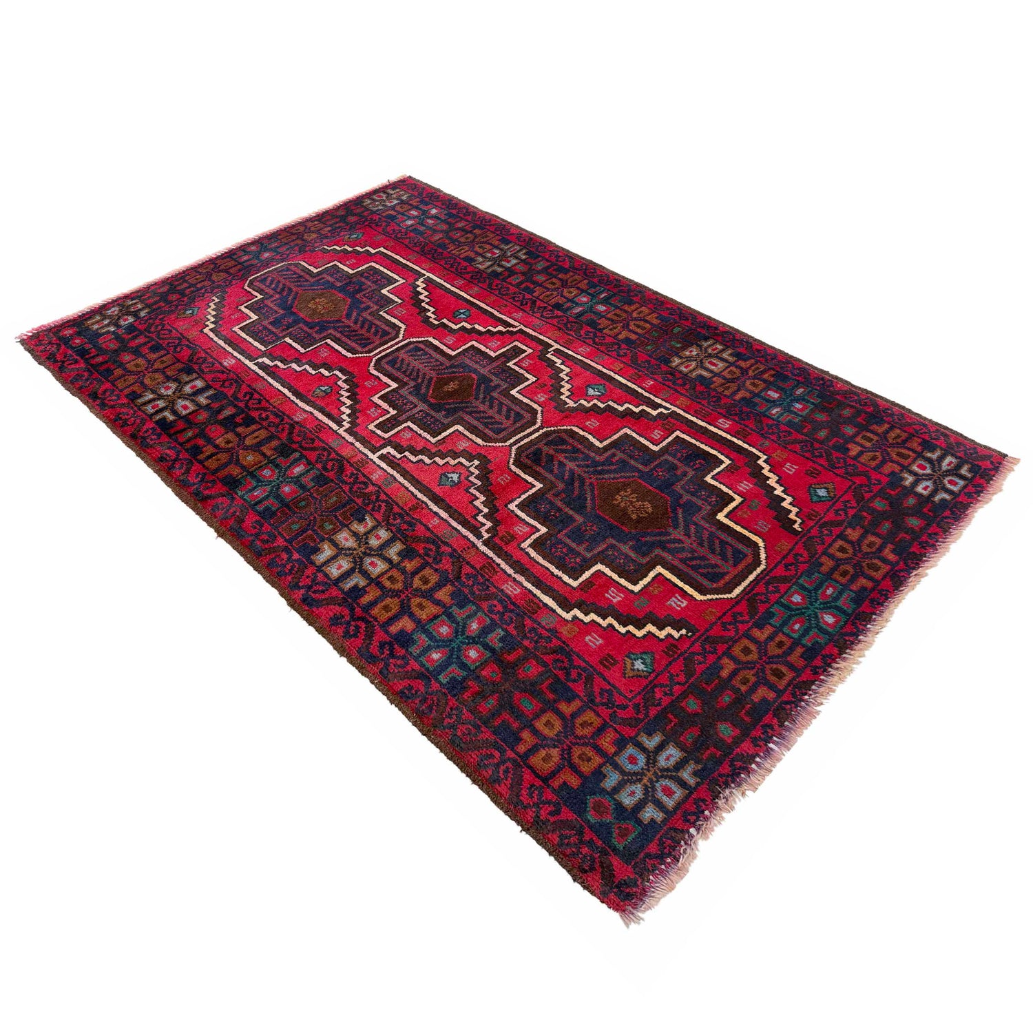 Red Color Baluchi Rug 2' 10" x 4' 6" (ft) -No W36704