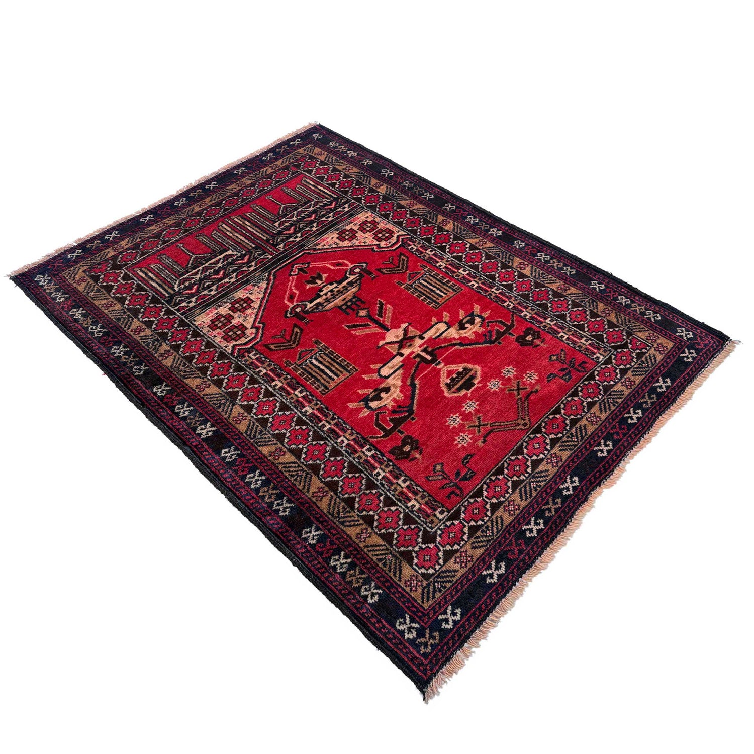 Handmade Jaye Namaz 2' 11" x 4' 3" (ft) - No. W36707
