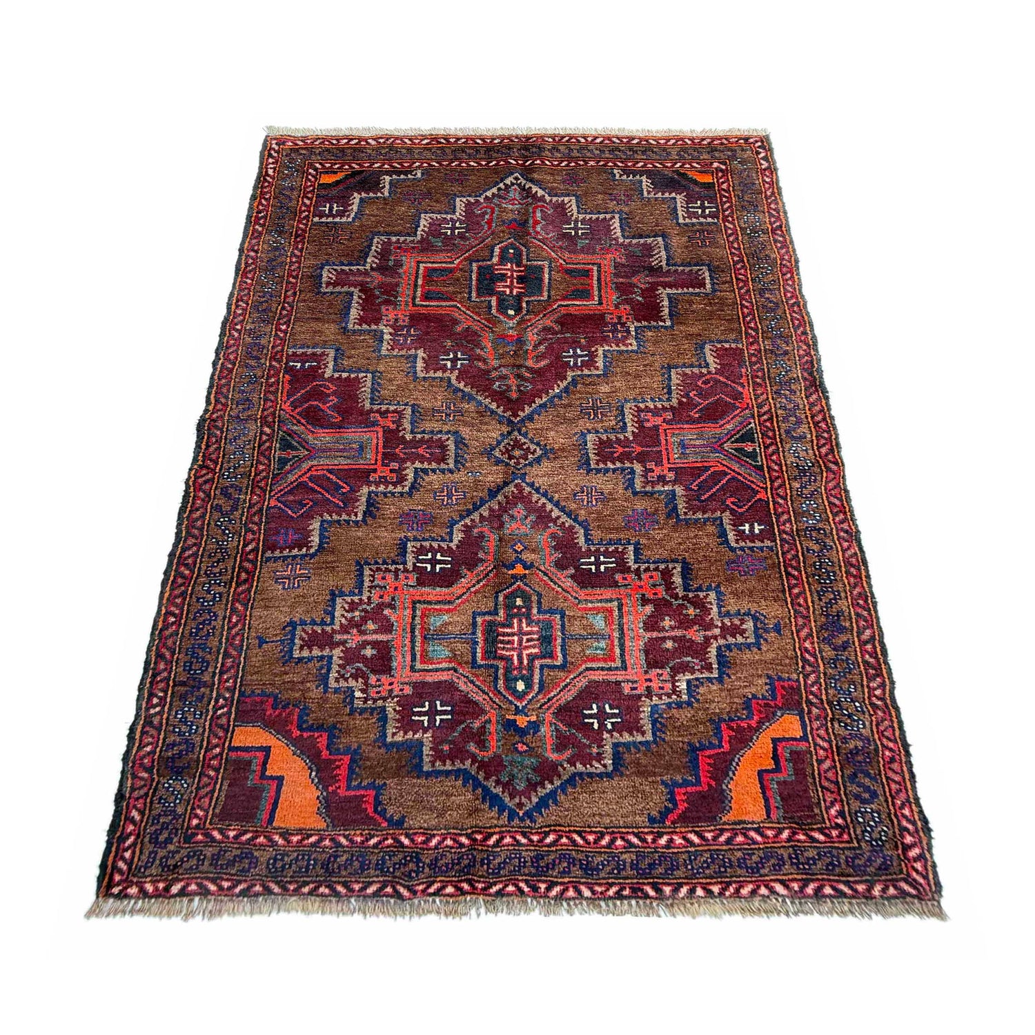 Multi Color Baluchi Rug 3' 7" x 6' 0" (ft) - No. W36718