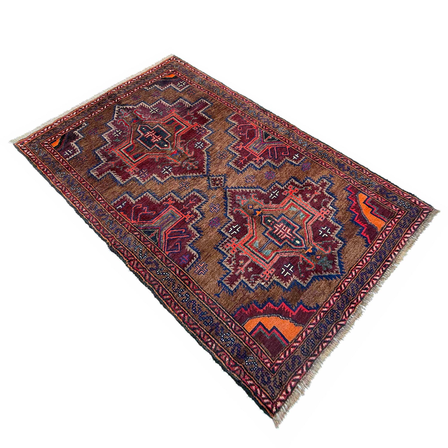 Multi Color Baluchi Rug 3' 7" x 6' 0" (ft) - No. W36718