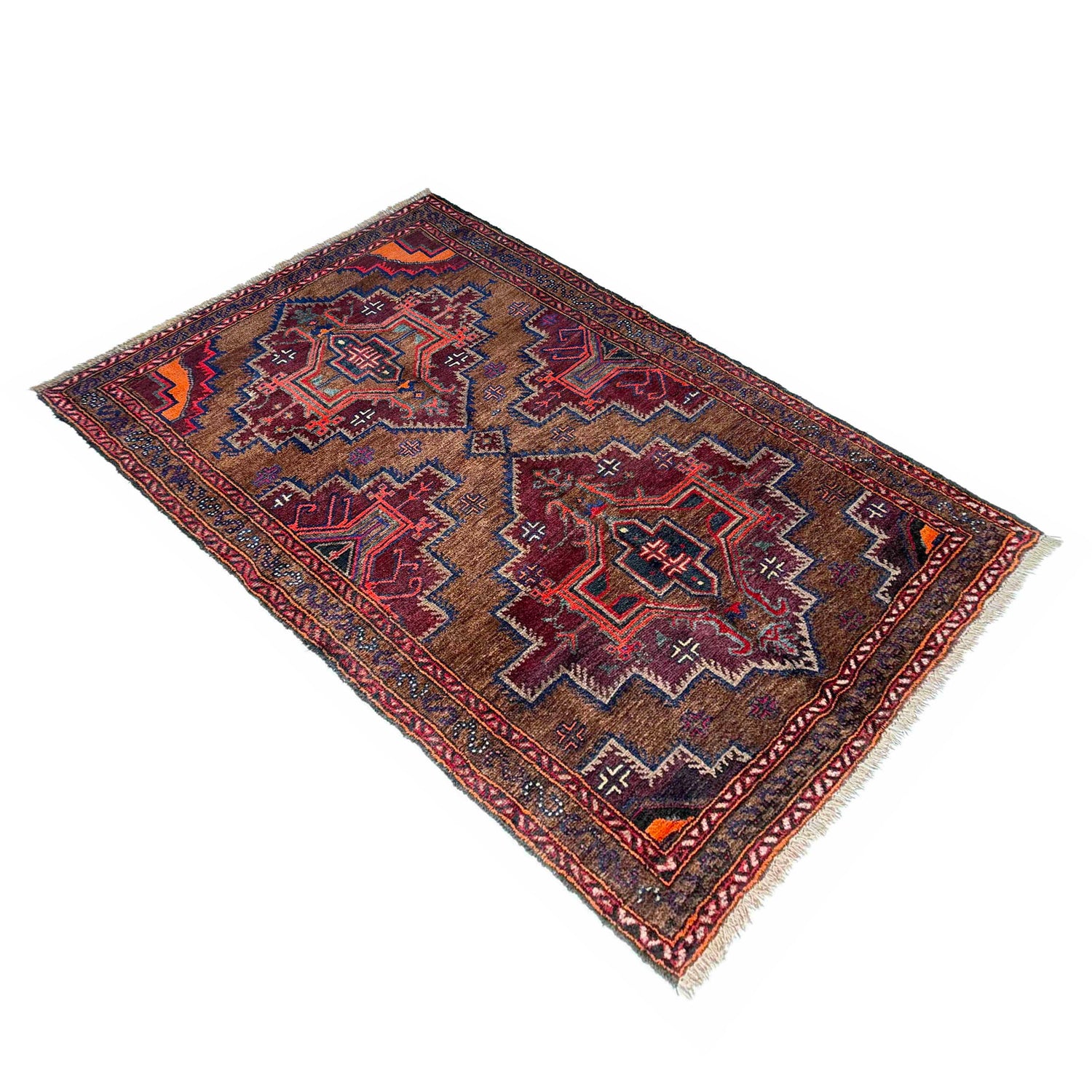 Multi Color Baluchi Rug 3' 7" x 6' 0" (ft) - No. W36718