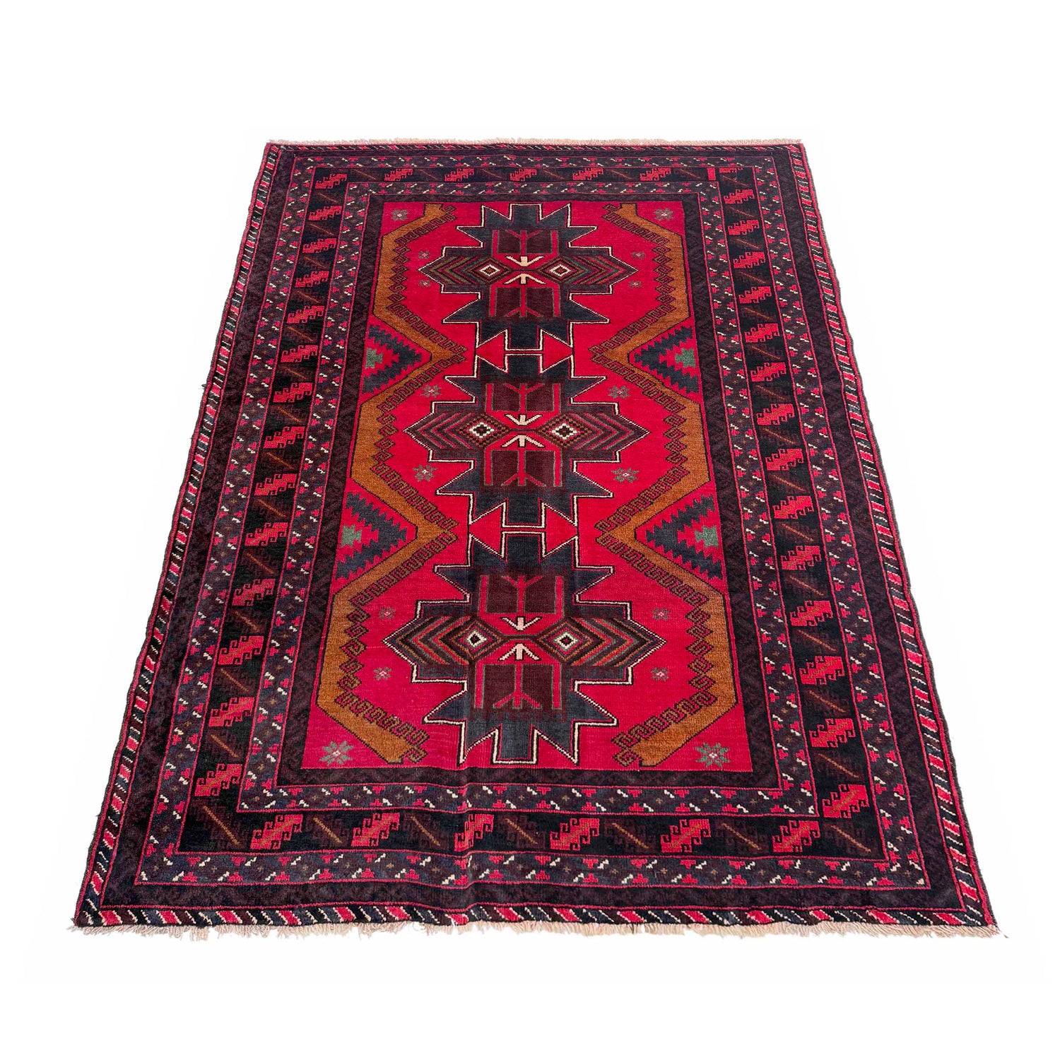 Traditional Baloch Rug 3' 10" x 6' 5" (ft) - No. W36719