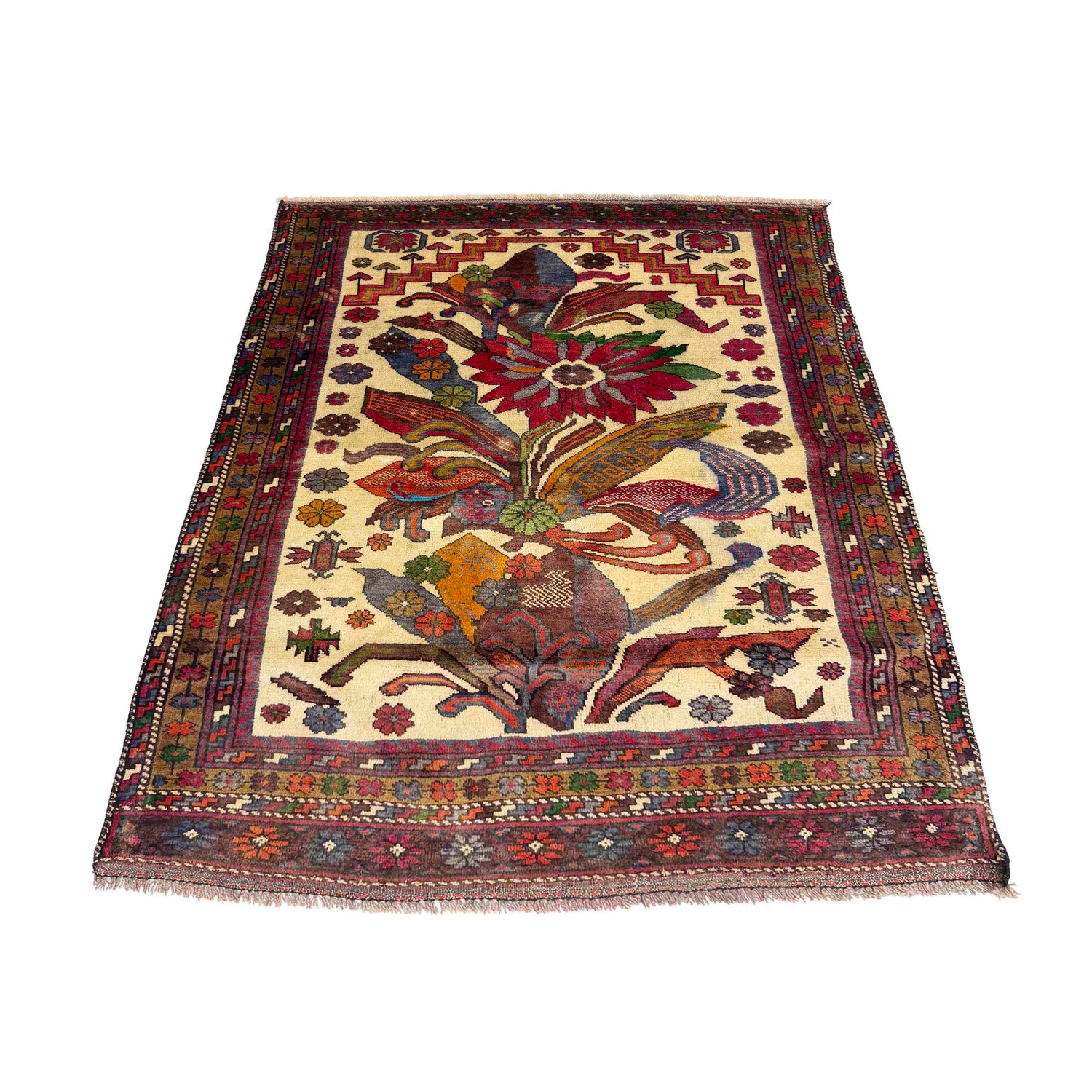 Tribal Baloch Rug 3' 5" x 4' 8" (ft) -No W36721