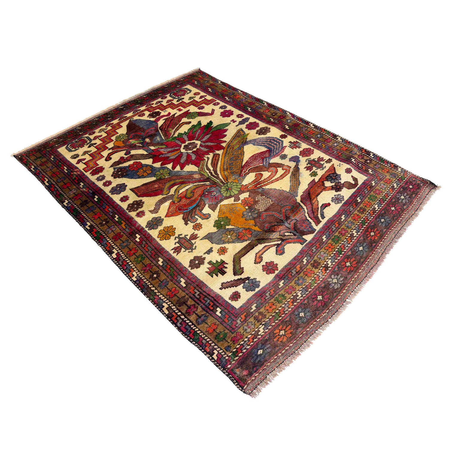 Tribal Baloch Rug 3' 5" x 4' 8" (ft) -No W36721