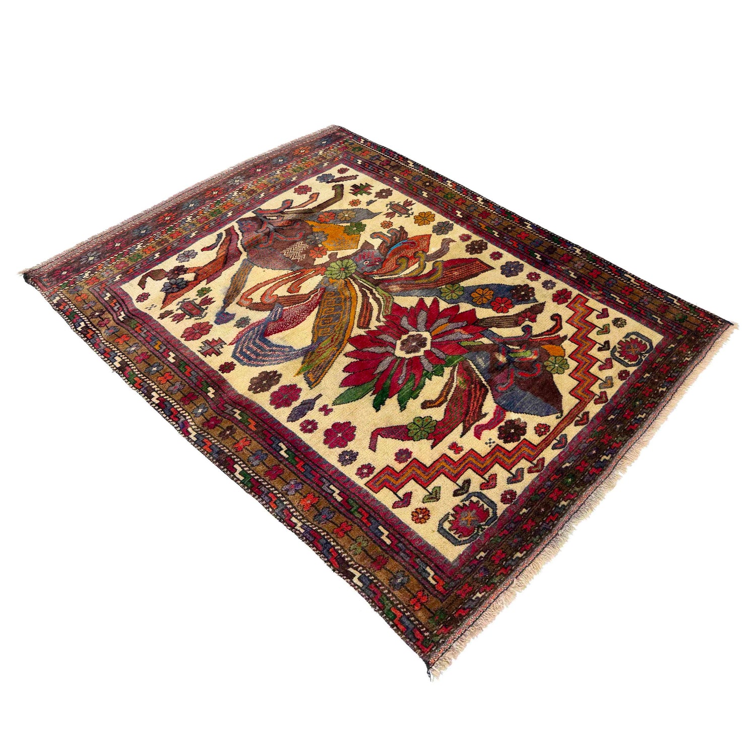 Tribal Baloch Rug 3' 5" x 4' 8" (ft) -No W36721