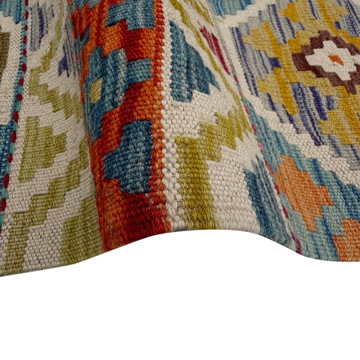 Handmade Vegetable Kilim 8' 2" x 9' 10" (ft) - No. W36741