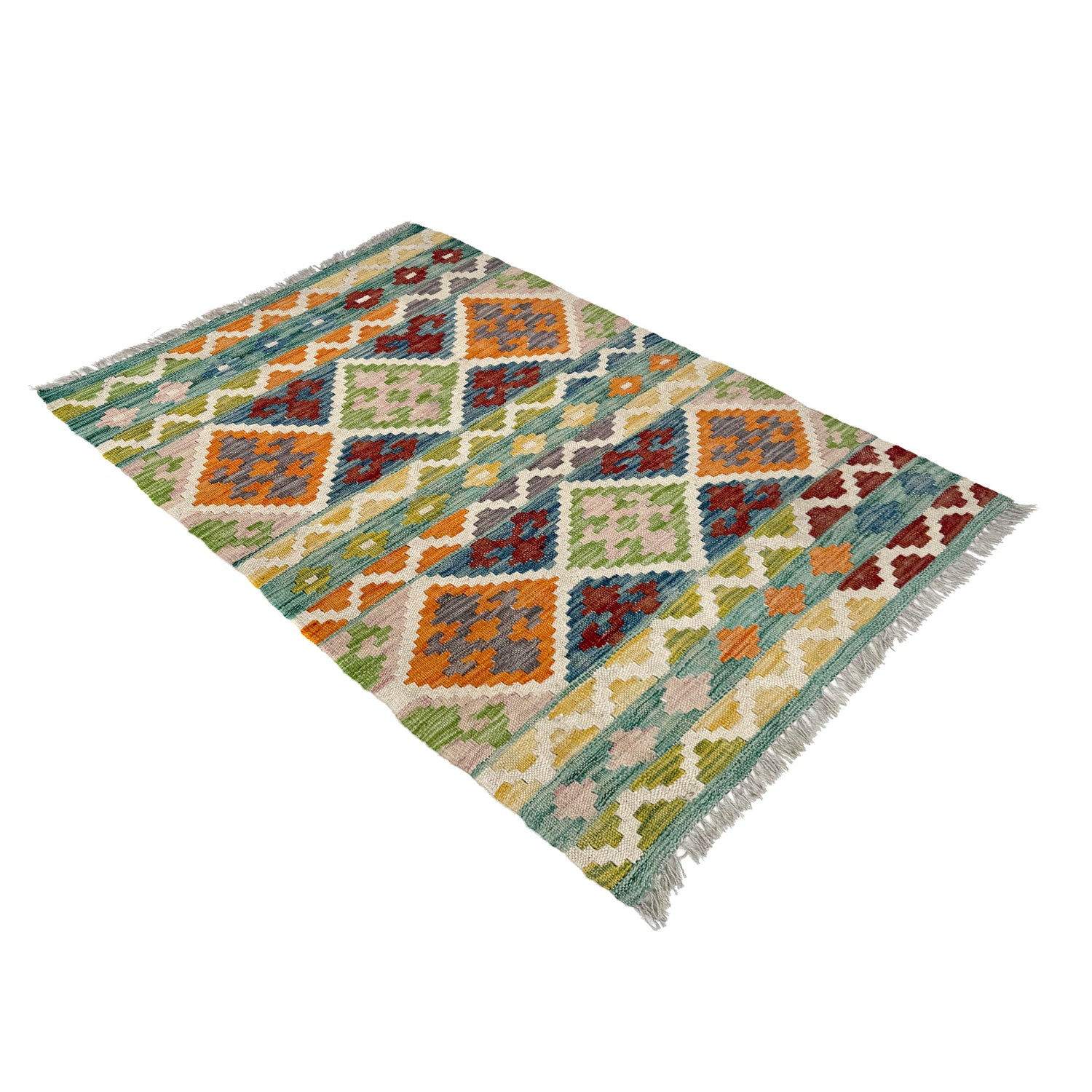 Handmade Vegetable Kilim 2' 6" x 3' 11" (ft) - No. W36743