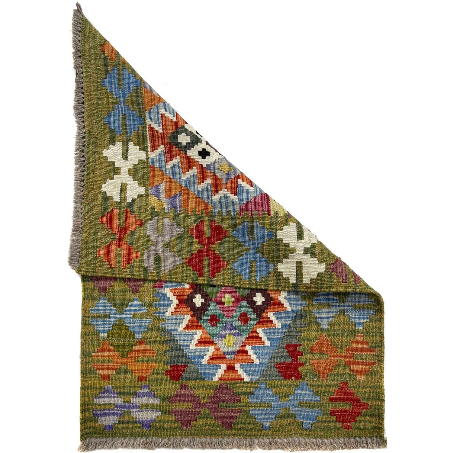 Handmade Vegetable Kelim 2' 1" x 3' 0" (ft) - No. W36744