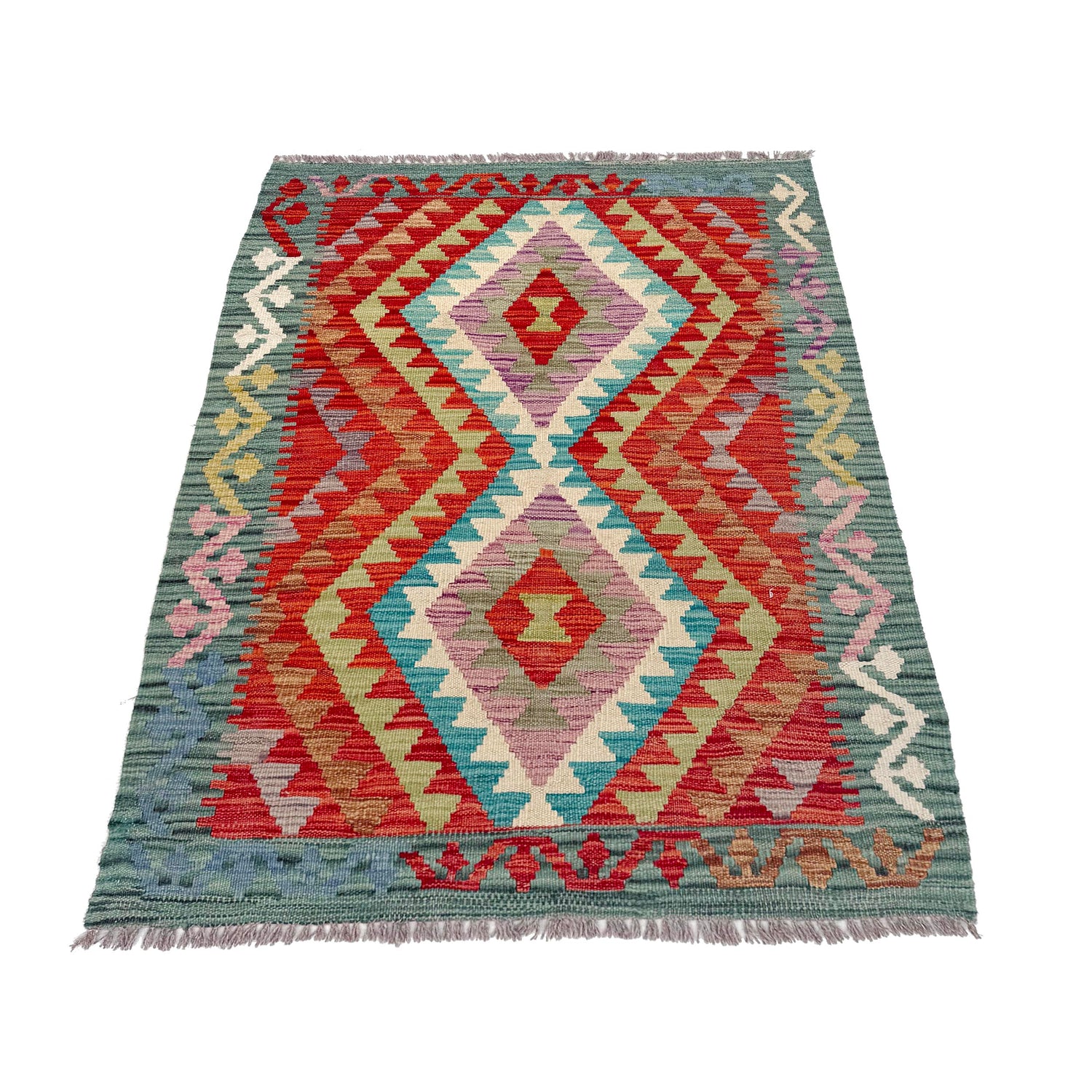 Handmade Vegetable Kelim 2' 7" x 4' 0" (ft) - No. W36766