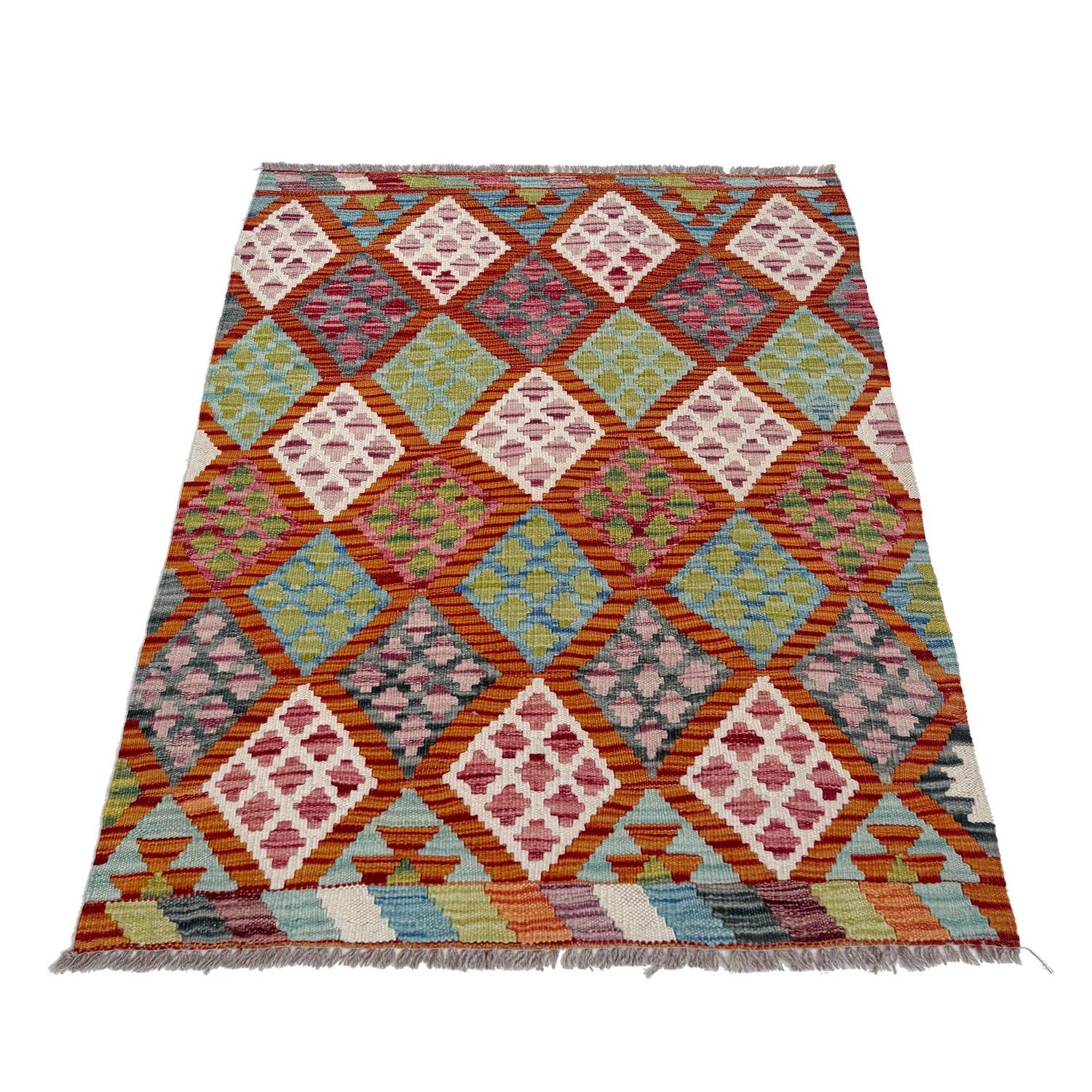 Handmade Vegetable Kilim 2' 9" x 4' 0" (ft) - No. W36774