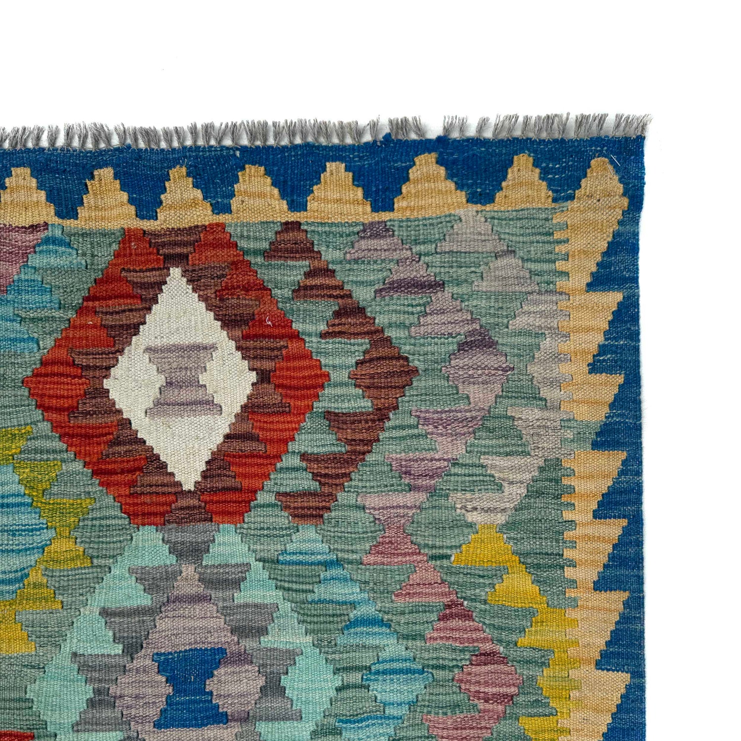 Handmade Vegetable Kilim 4' 7" x 5' 5" (ft) - No. W36797