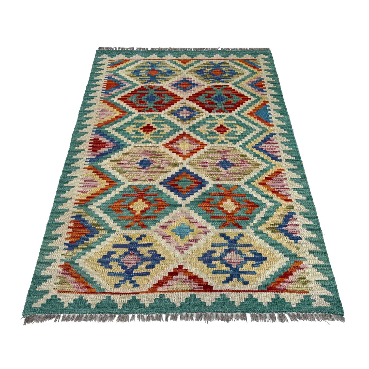 Handmade Vegetable Kelim 2' 7" x 4' 1" (ft) - No. W36798