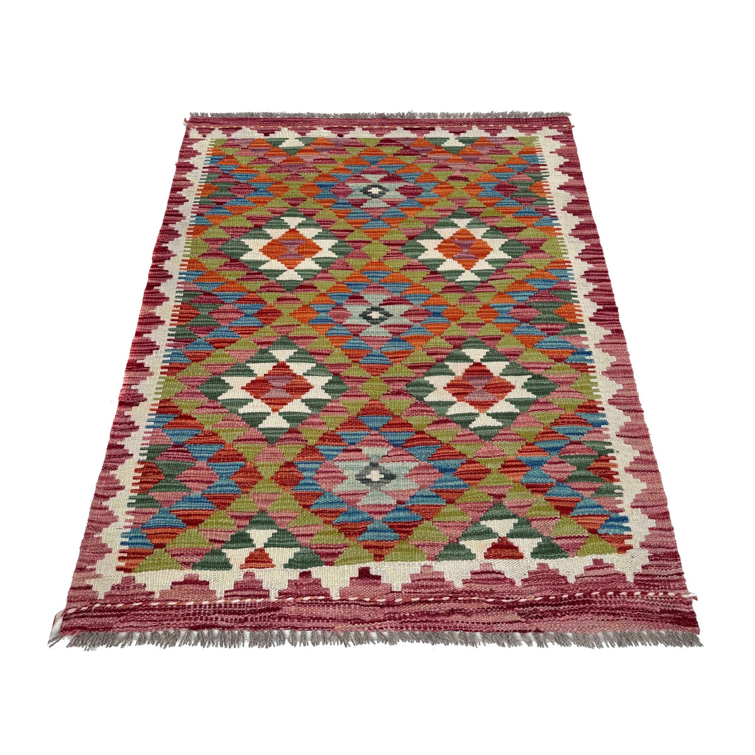 Handmade Vegetable Kilim 2' 9" x 4' 0" (ft) - No. W36799