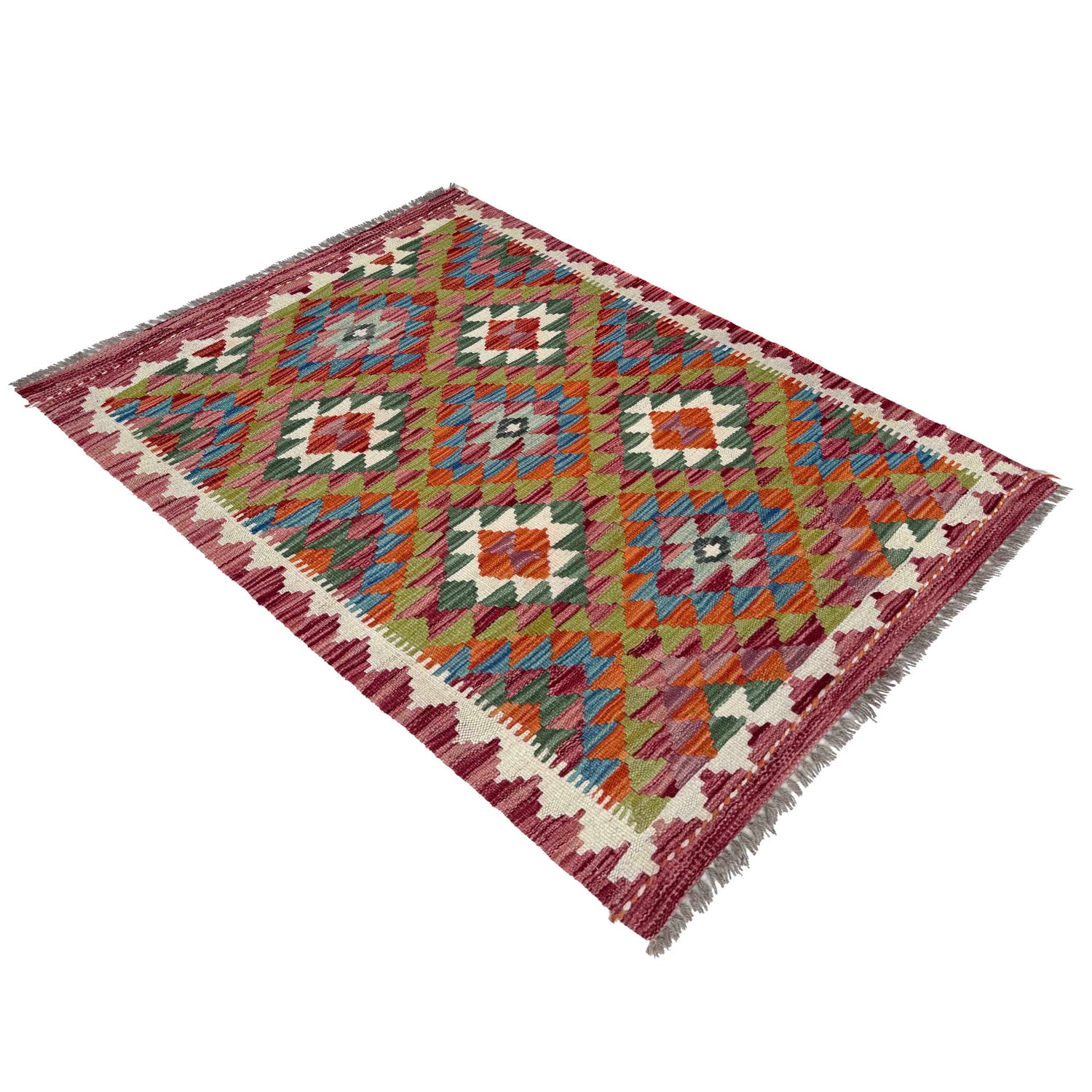 Handmade Vegetable Kilim 2' 9" x 4' 0" (ft) - No. W36799