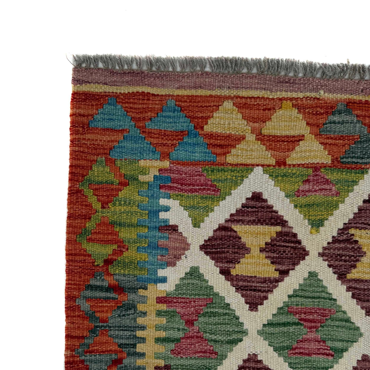 Handmade Vegetable Kelim 2' 9" x 3' 11" (ft) - No. W36800