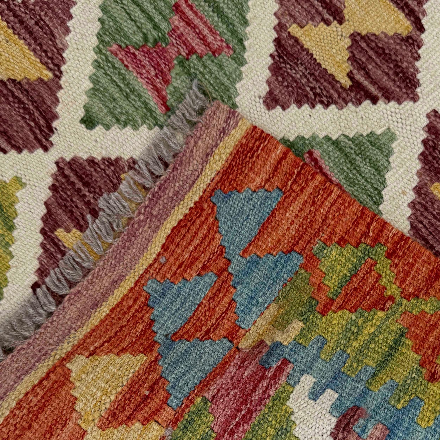 Handmade Vegetable Kelim 2' 9" x 3' 11" (ft) - No. W36800