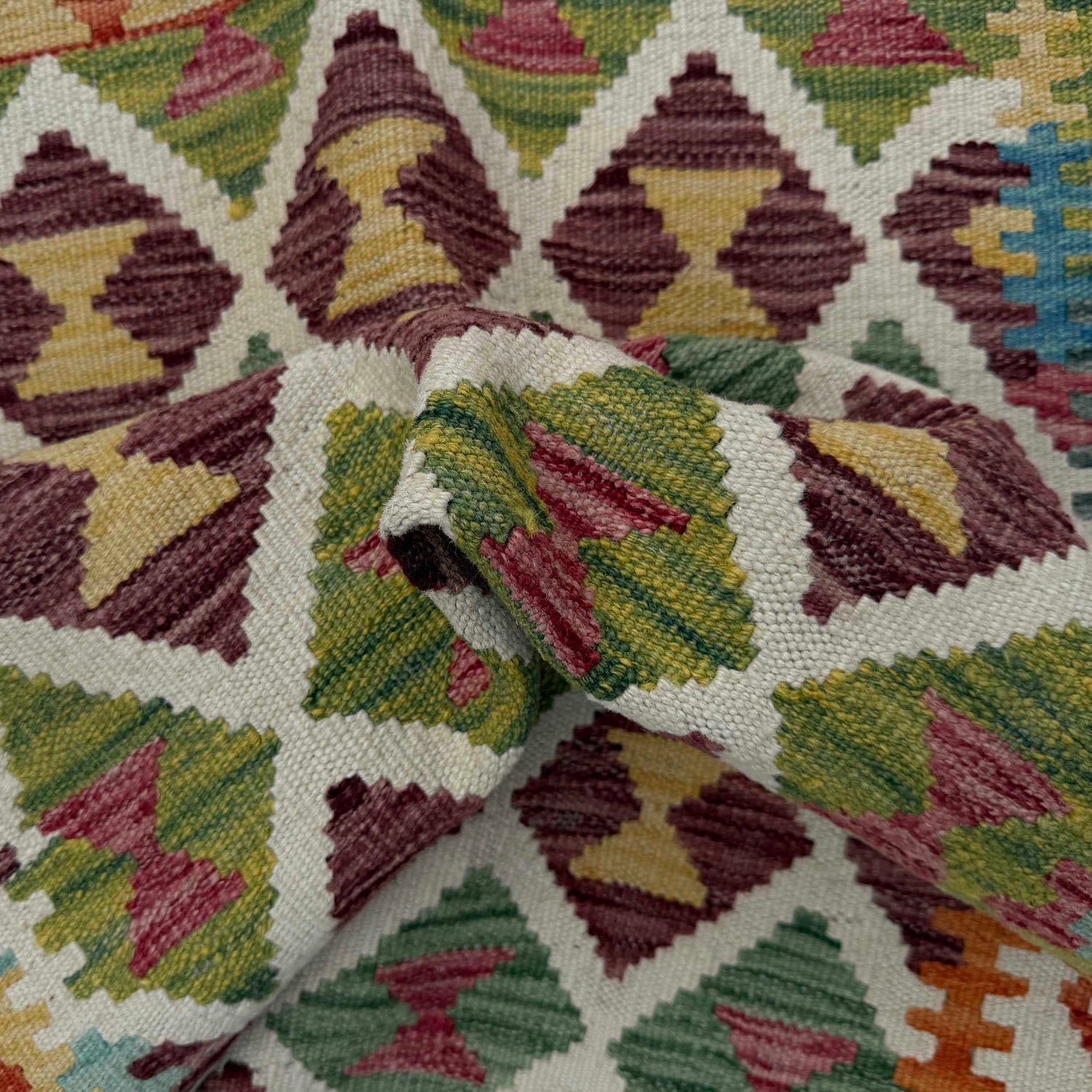 Handmade Vegetable Kelim 2' 9" x 3' 11" (ft) - No. W36800