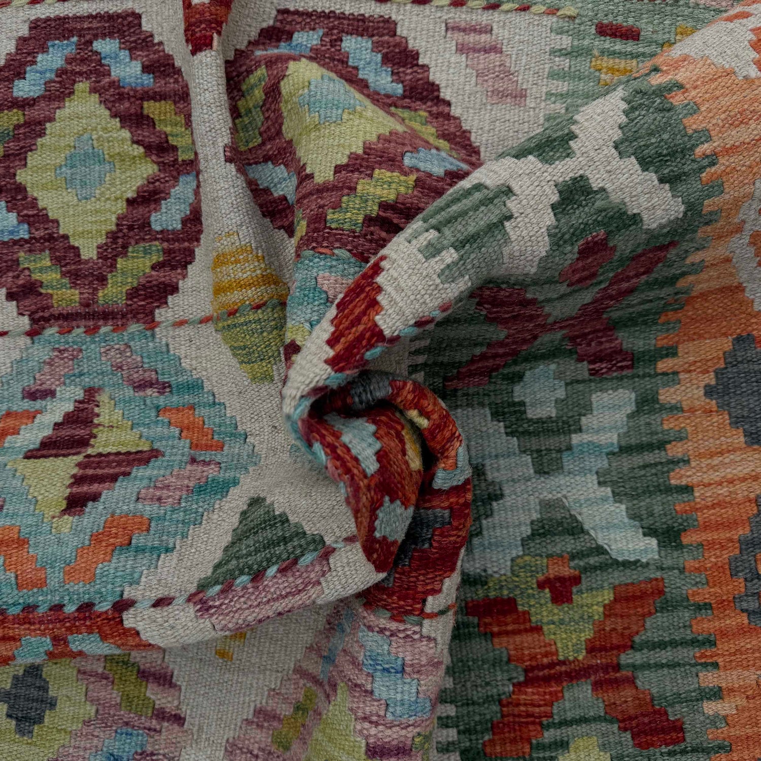 Handmade Vegetable Kelim 3' 4" x 4' 11" (ft) - No. W36805