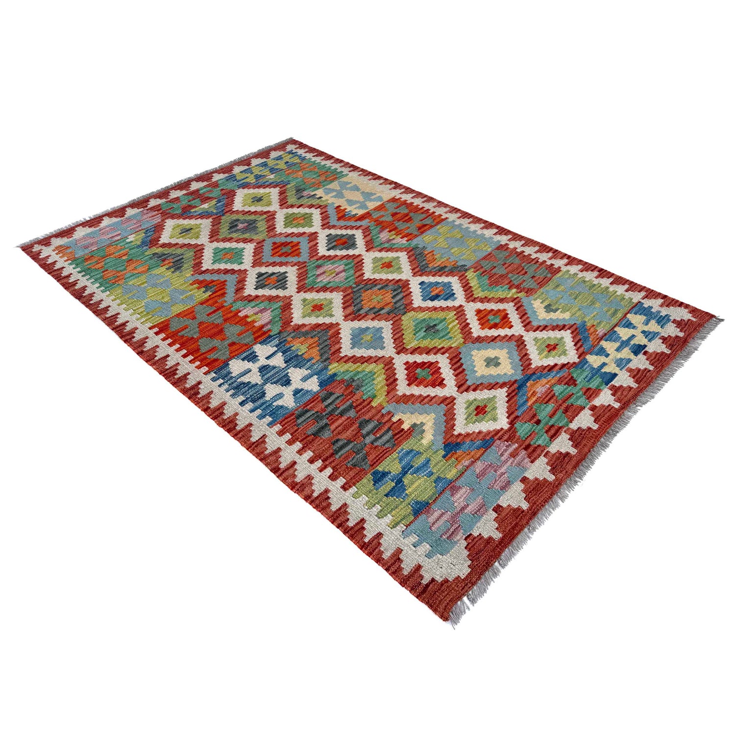 Handmade Vegetable Kilim 3' 3" x 4' 11" (ft) - No. W36807