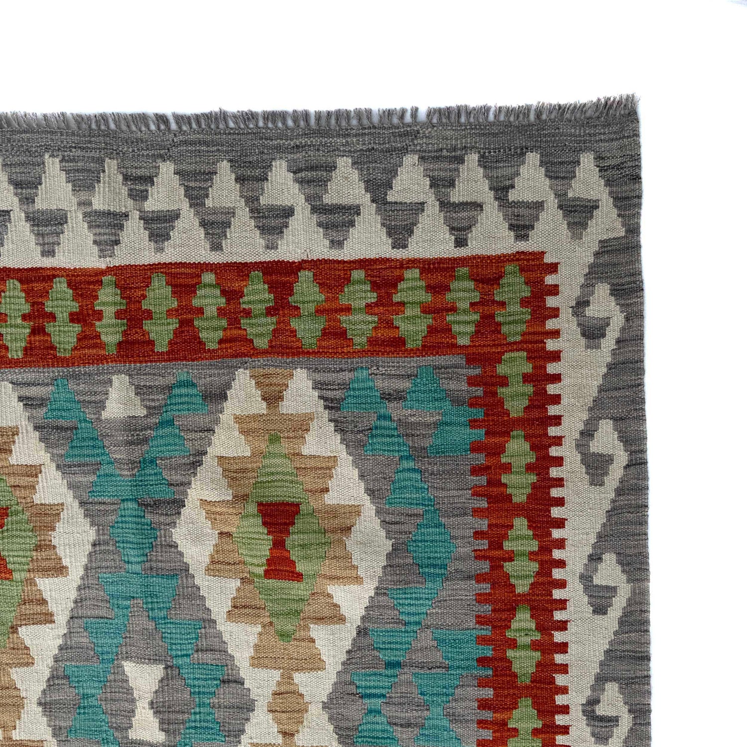 Handmade Vegetable Kilim 4' 1" x 5' 11" (ft) - No. W36808