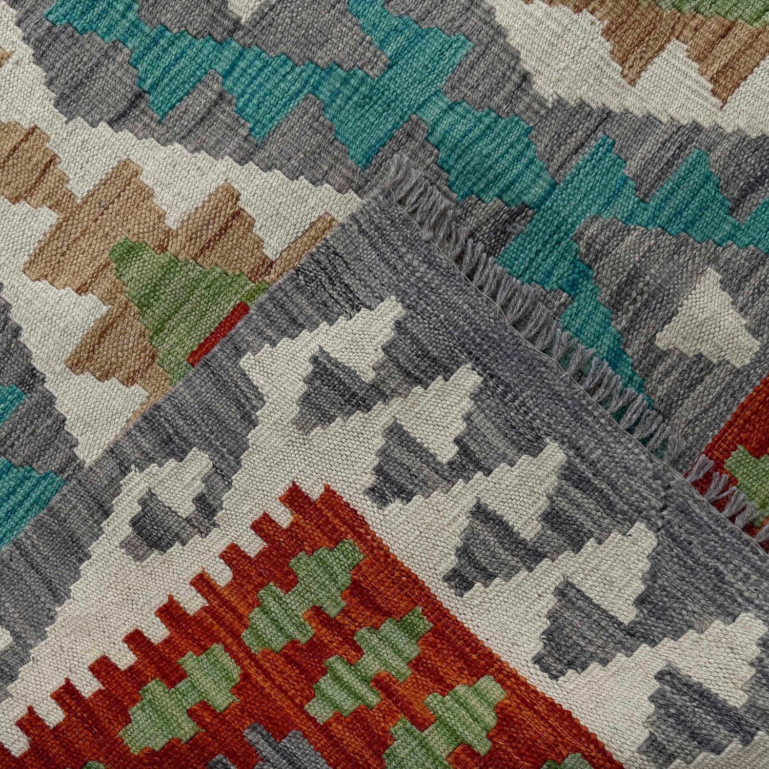 Handmade Vegetable Kilim 4' 1" x 5' 11" (ft) - No. W36808