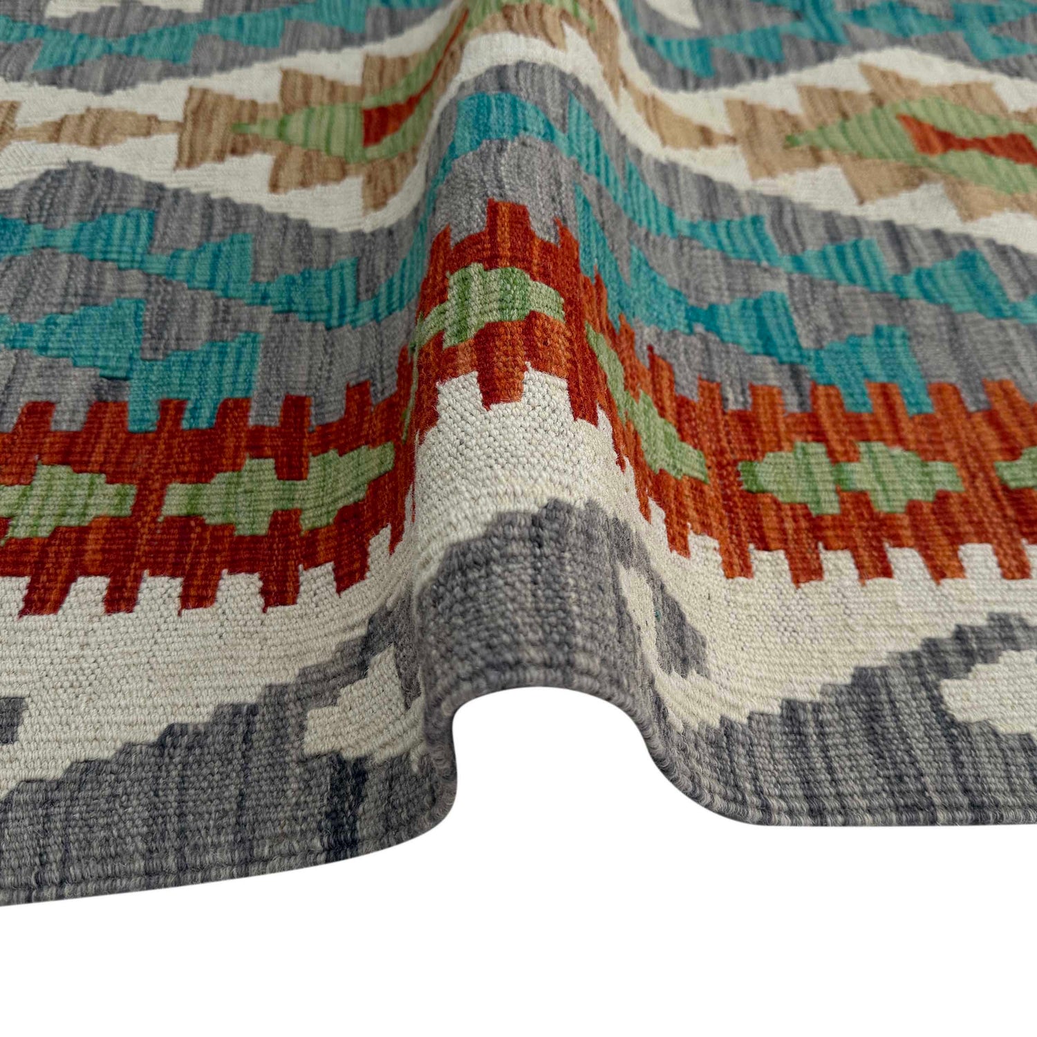 Handmade Vegetable Kilim 4' 1" x 5' 11" (ft) - No. W36808