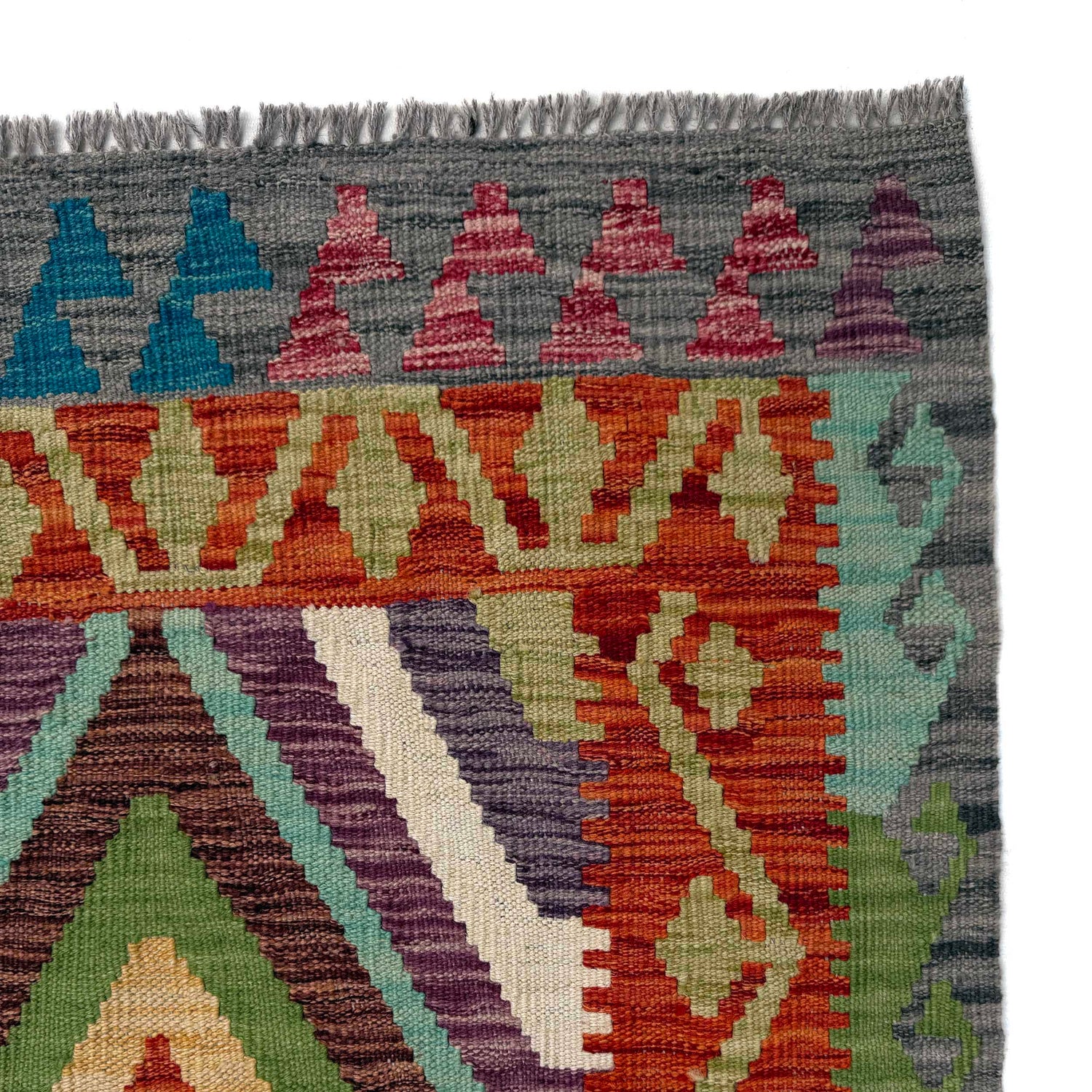 Handmade Vegetable Kelim 4' 0" x 5' 8" (ft) - No. W36809