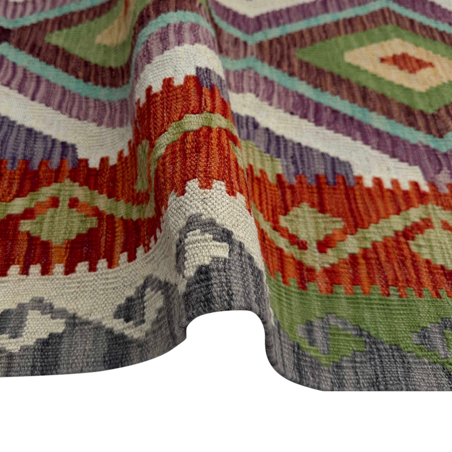 Handmade Vegetable Kelim 4' 0" x 5' 8" (ft) - No. W36809