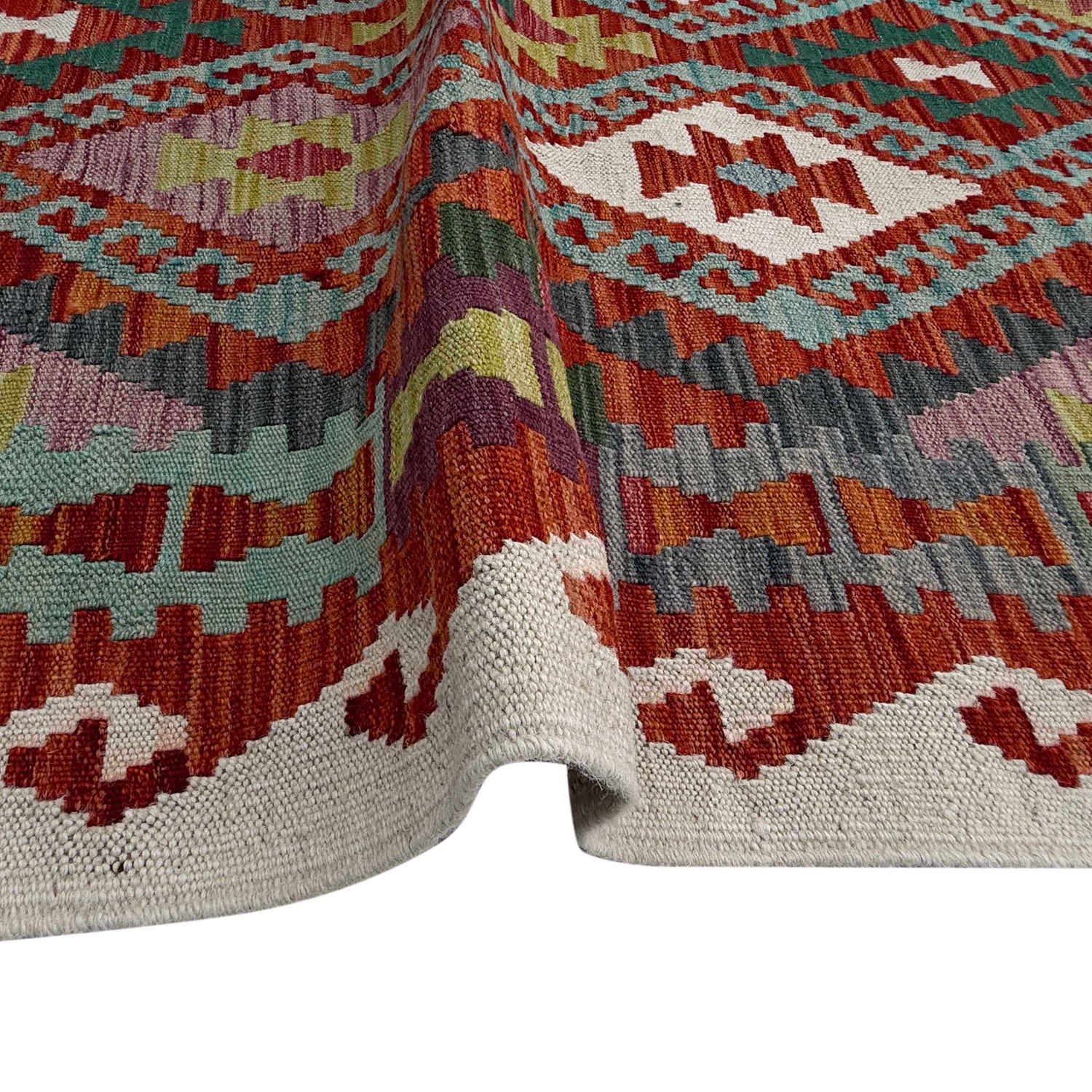 Handmade Vegetable Kilim 5' 3" x 6' 5" (ft) - No. W36812