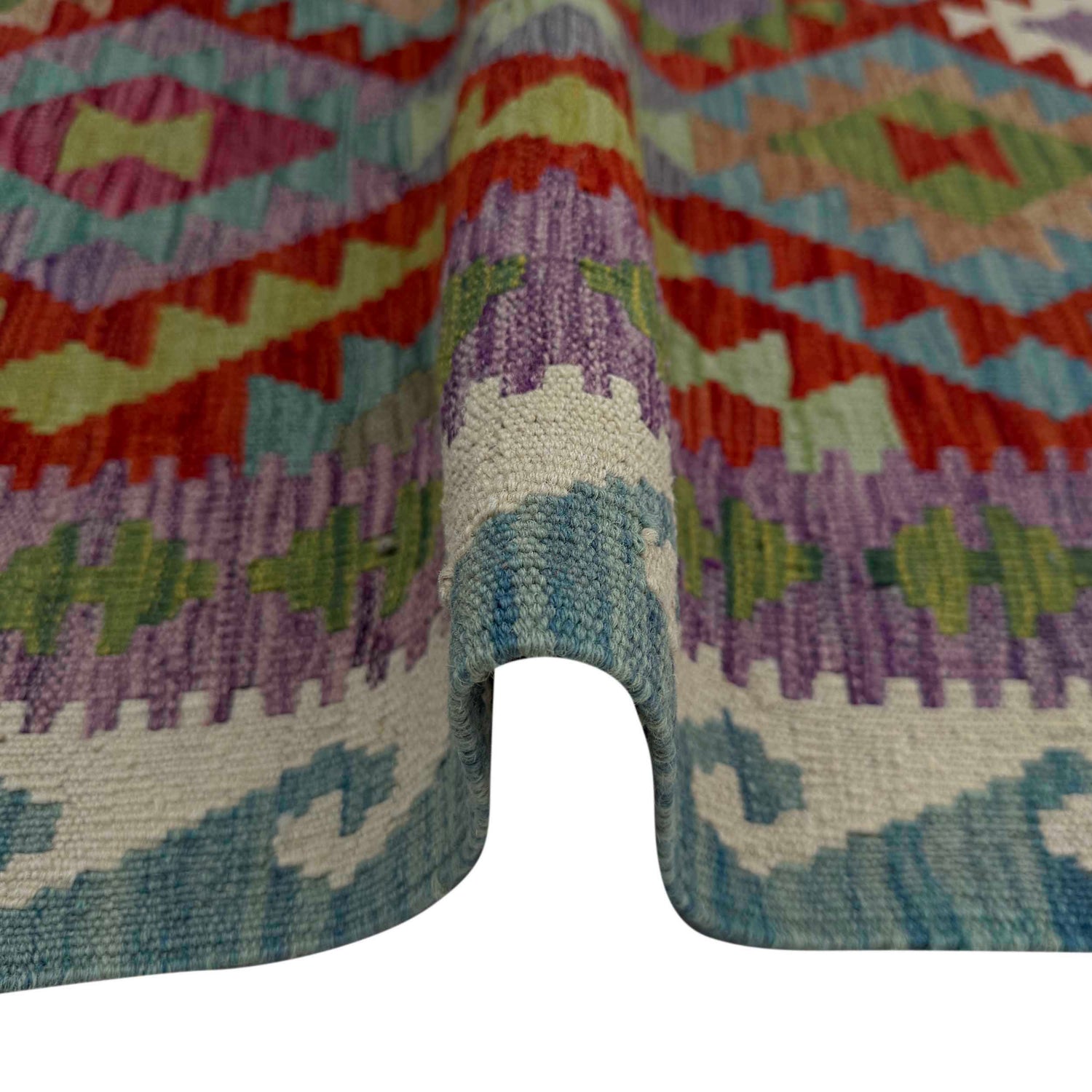 Handmade Vegetable Kelim 3' 10" x 5' 9" (ft) - No. W36814