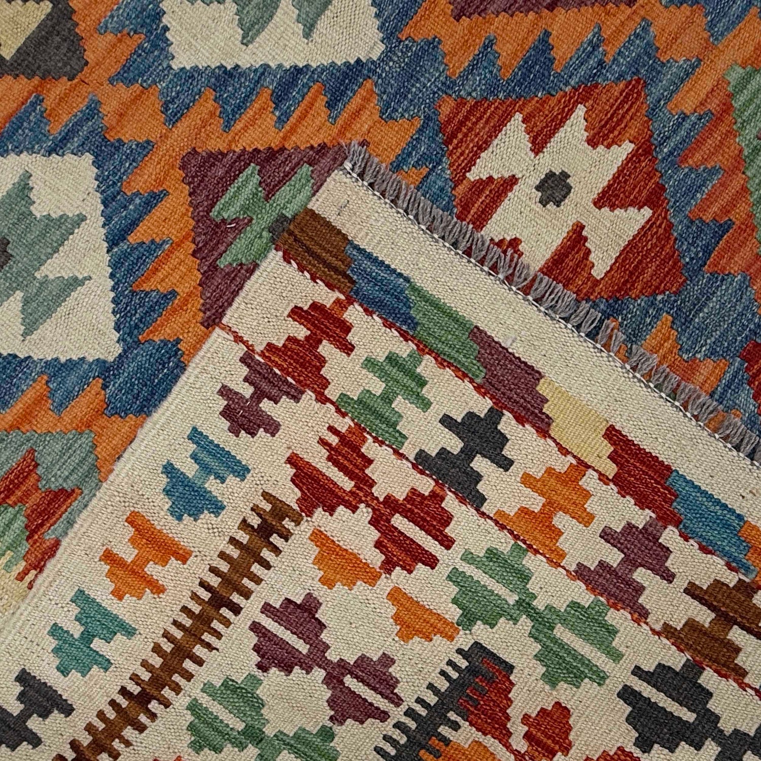 Handmade Vegetable Kelim 4' 11" x 6' 6" (ft) - No. W36820