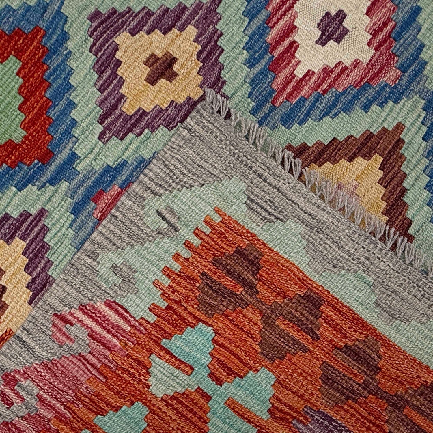 Handmade Vegetable Kilim 4' 0" x 5' 8" (ft) - No. W36830