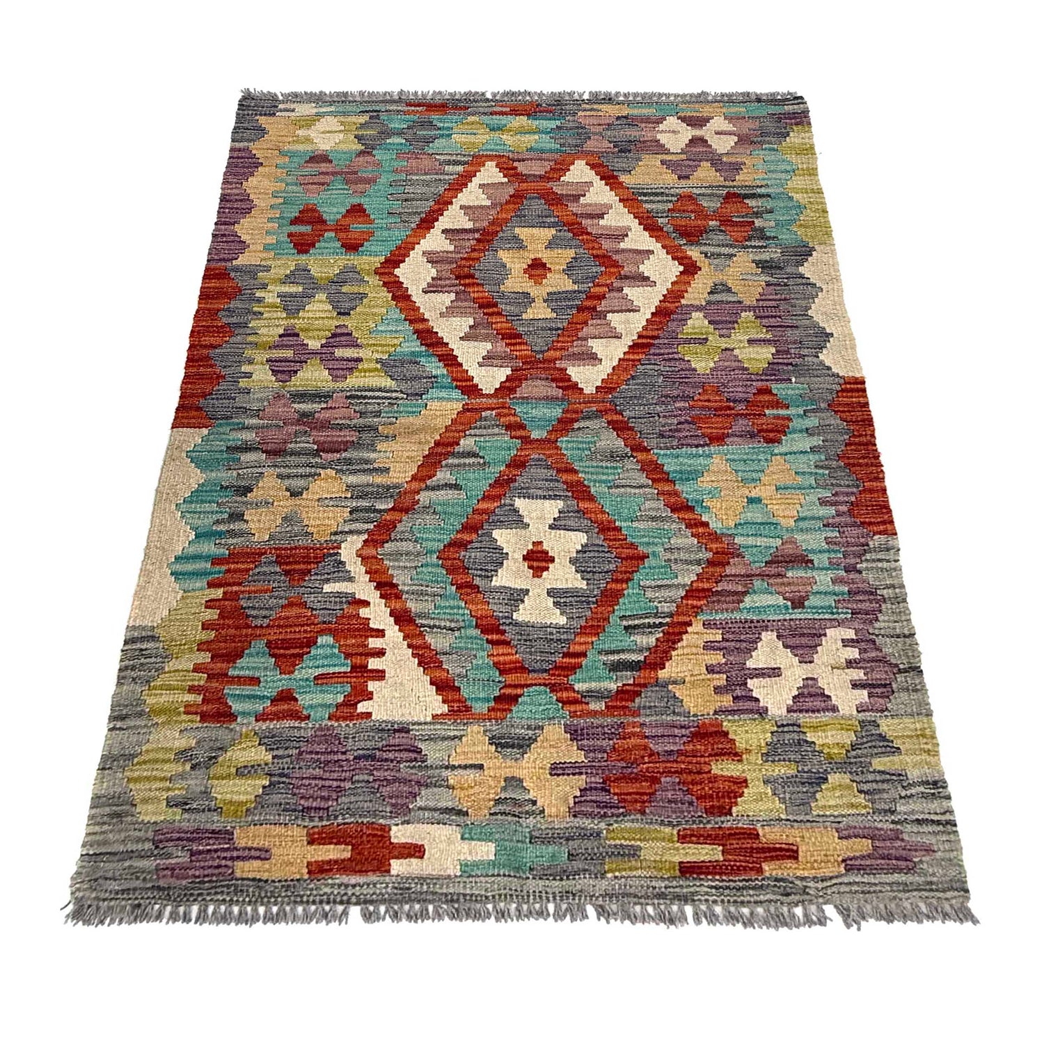 Handmade Vegetable Kelim 2' 6" x 4' 2" (ft) - No. W36835