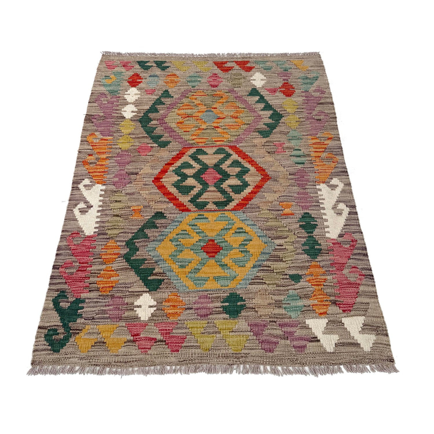 Handmade Vegetable Kelim 2' 7" x 4' 0" (ft) - No. W36836