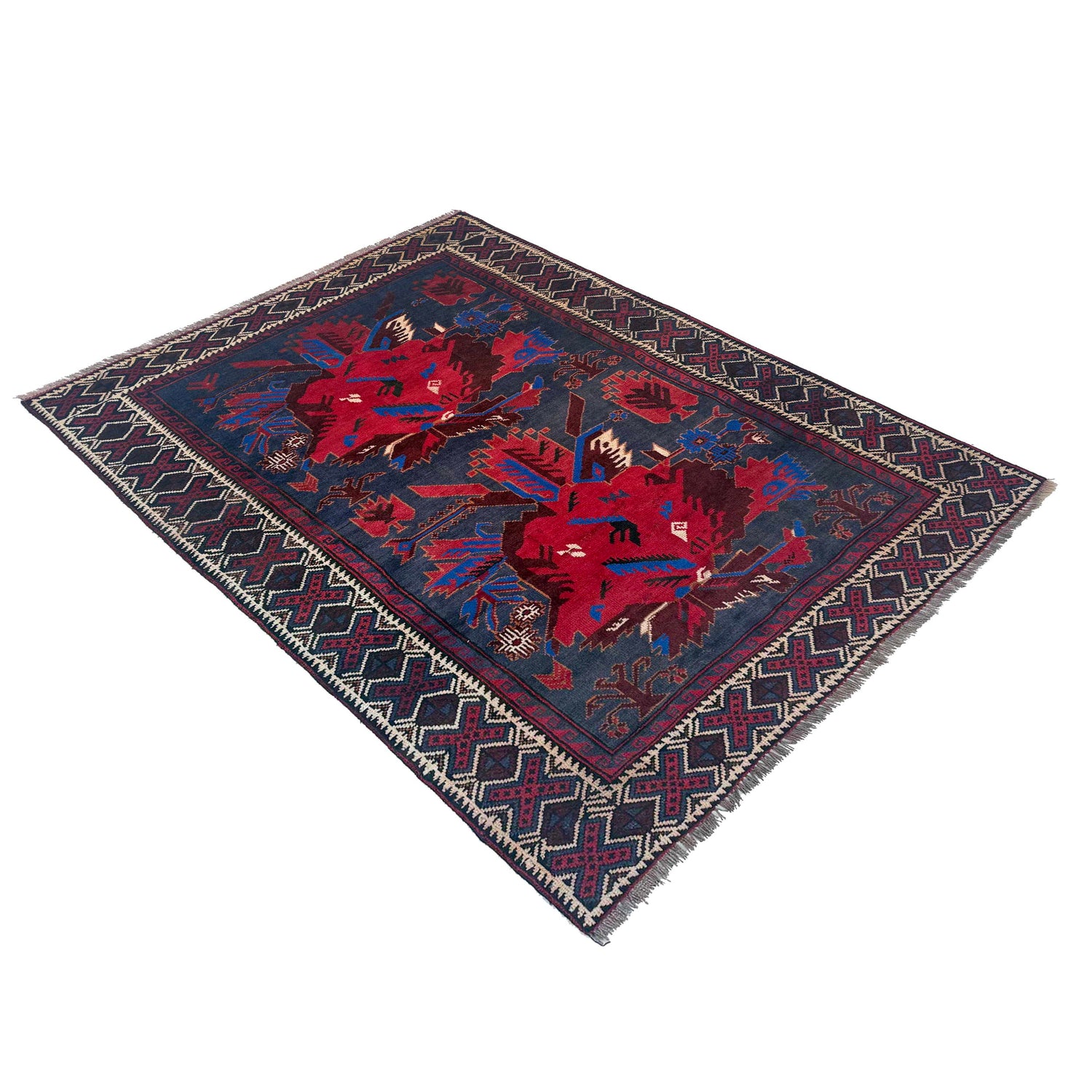 Handmade Baluchi Rug 4' 0" x 5' 6" (ft) - No. W36857