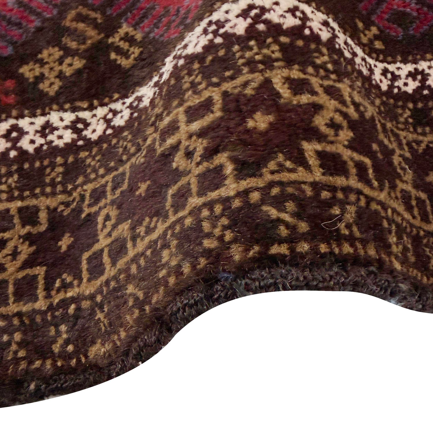 Red Color Baluchi Rug 3' 1" x 4' 4" (ft) - No. W37608