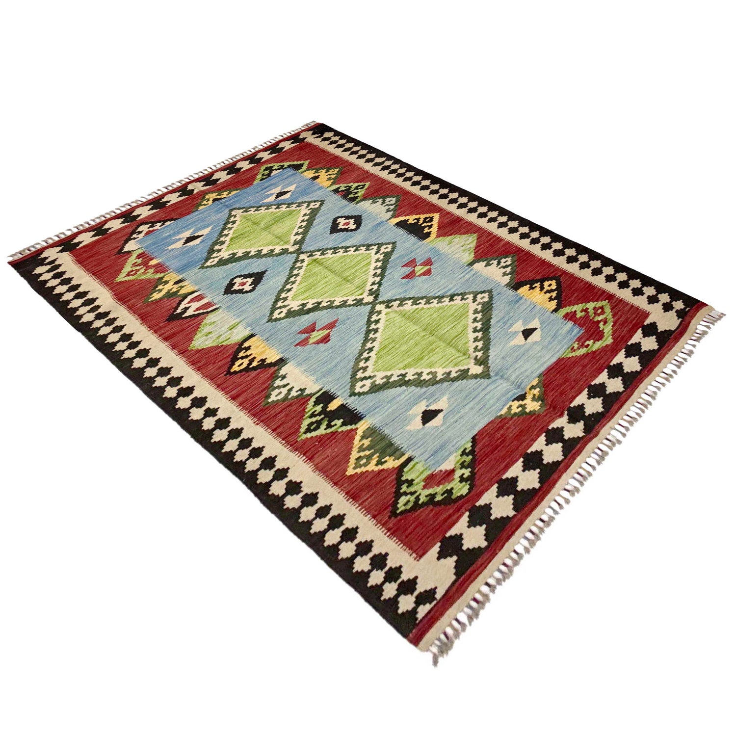 Handmade Vegetable Kelim 4' 10" x 6' 5" (ft) - No. W38074
