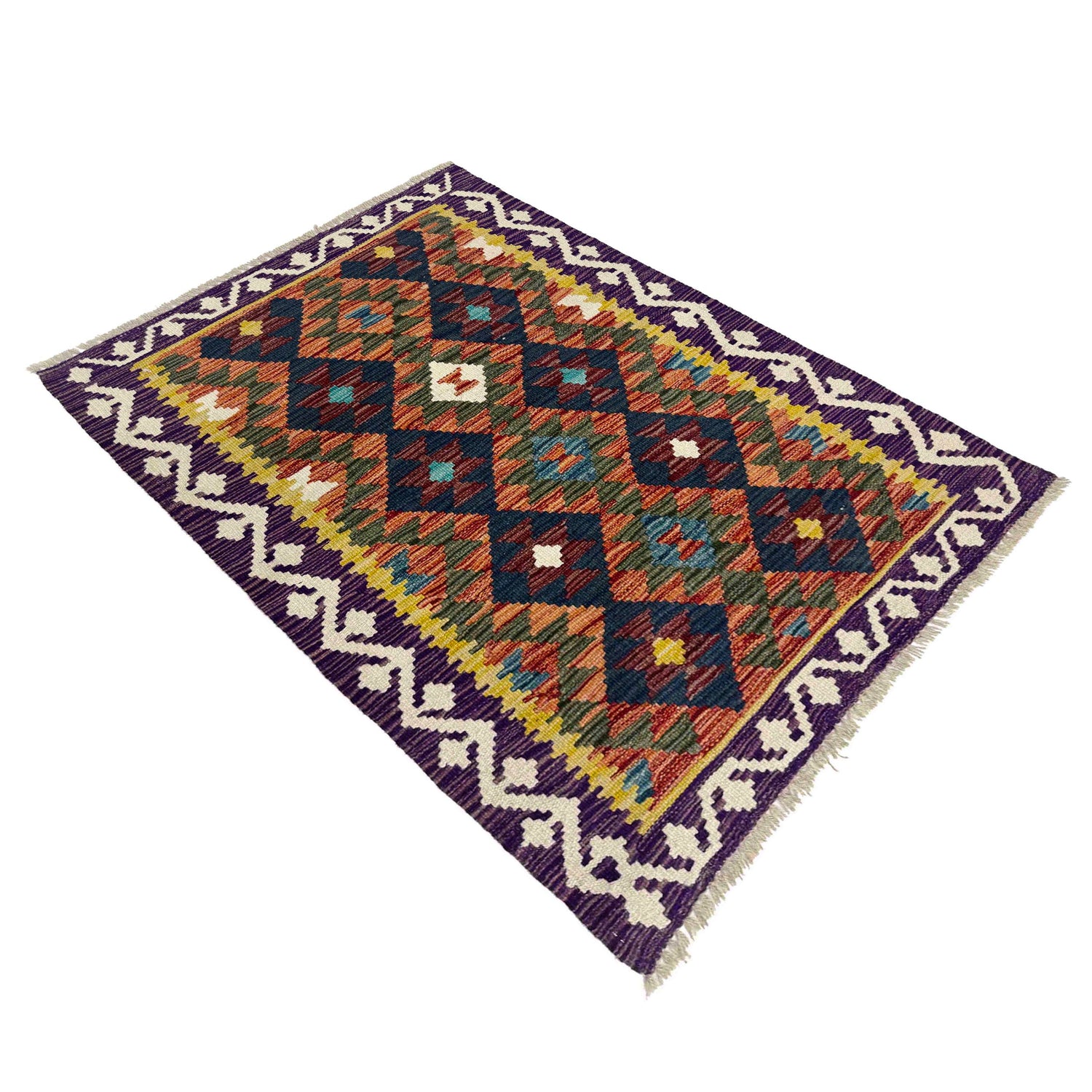 Handmade Vegetable Kelim 2' 7" x 4' 0" (ft) - No. W38090