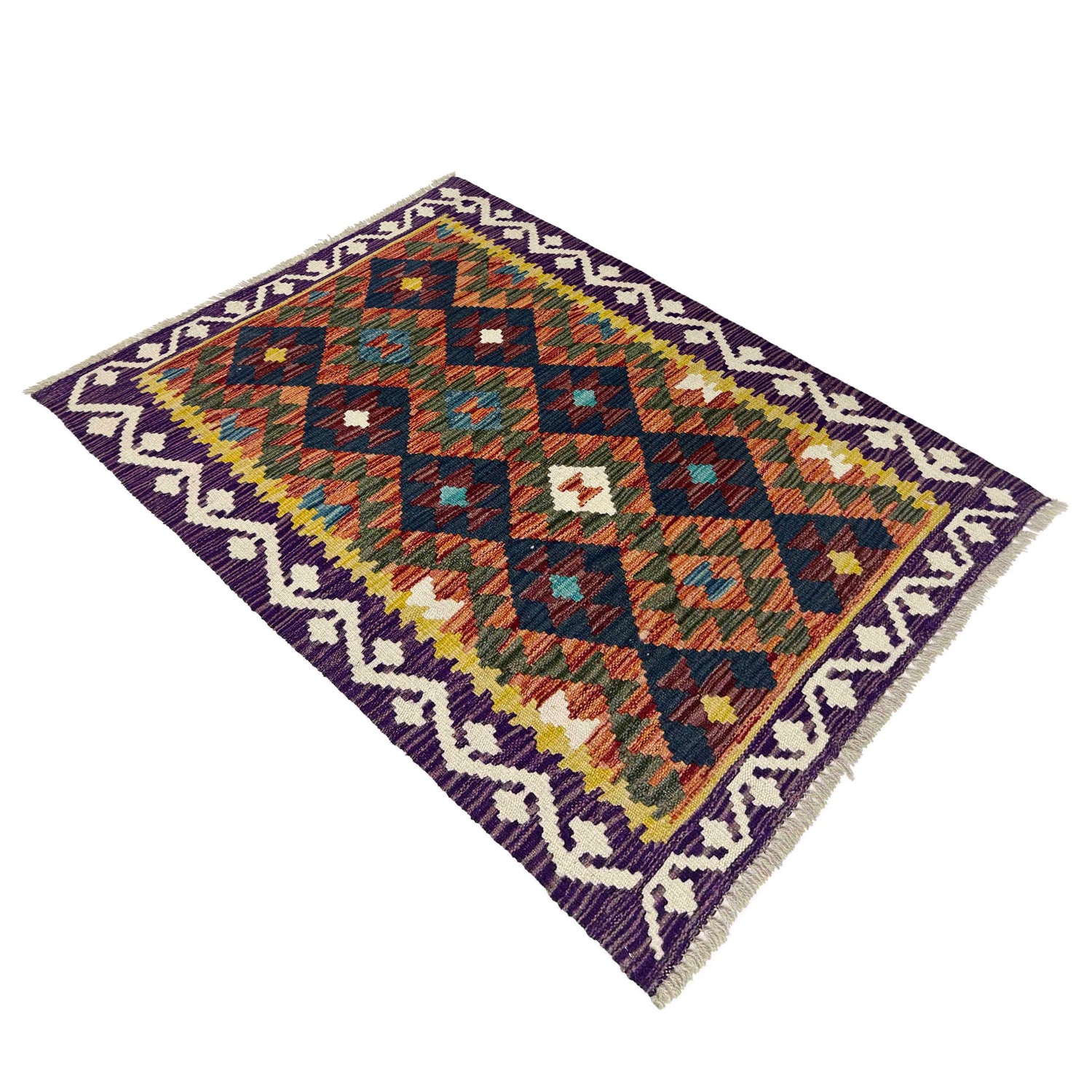 Handmade Vegetable Kelim 2' 7" x 4' 0" (ft) - No. W38090