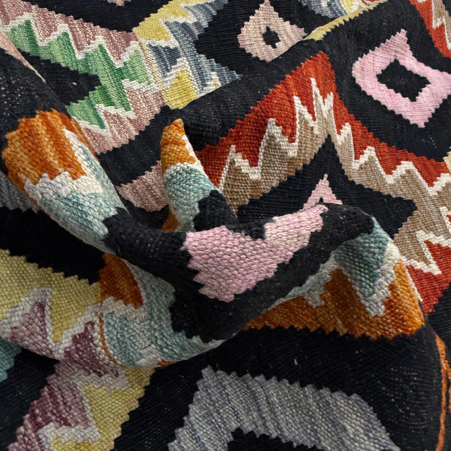 Handmade Vegetable Kelim 6' 4" x 9' 10" (ft) - No. W38106