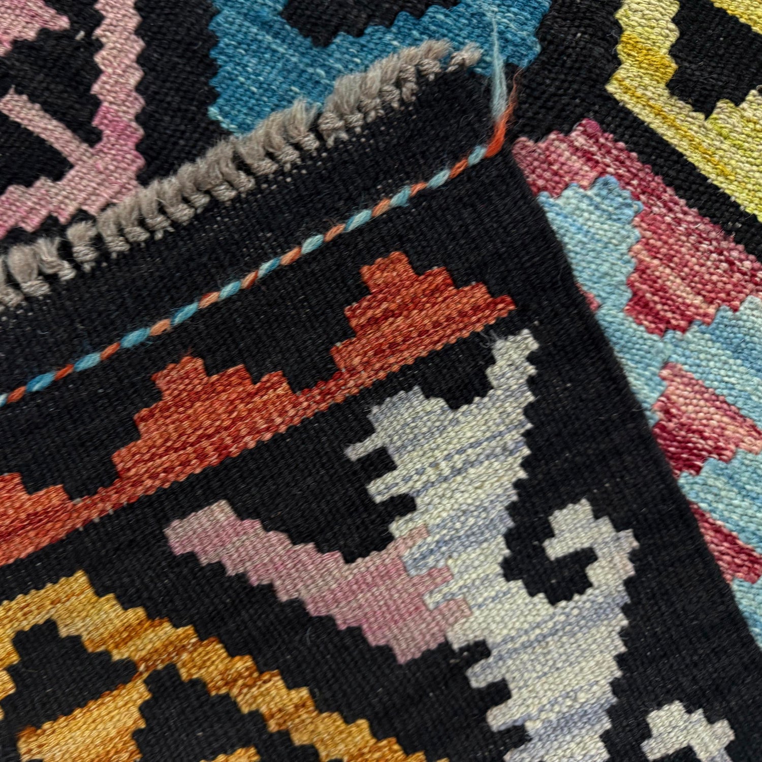Handmade Vegetable Kilim 6' 7" x 9' 9" (ft) - No. W38107