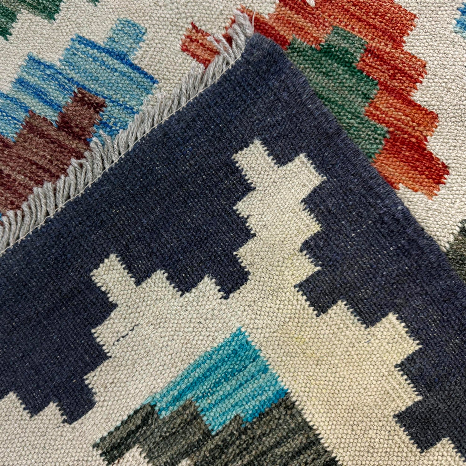 Handmade Vegetable Kilim 4' 9" x 6' 9" (ft) - No. W38118