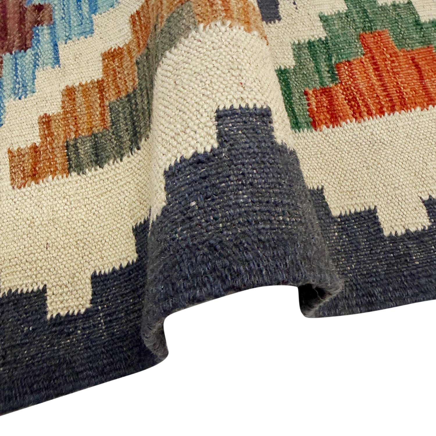 Handmade Vegetable Kilim 4' 9" x 6' 9" (ft) - No. W38118