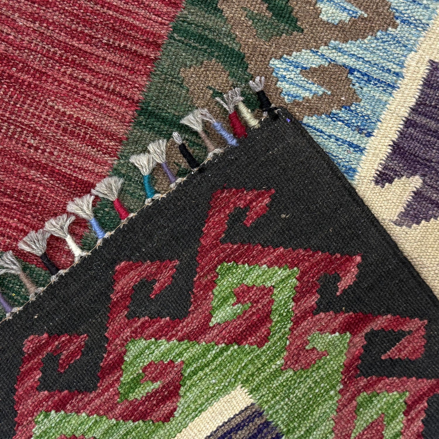 Handmade Vegetable Kilim 4' 11" x 6' 7" (ft) - No. W38127